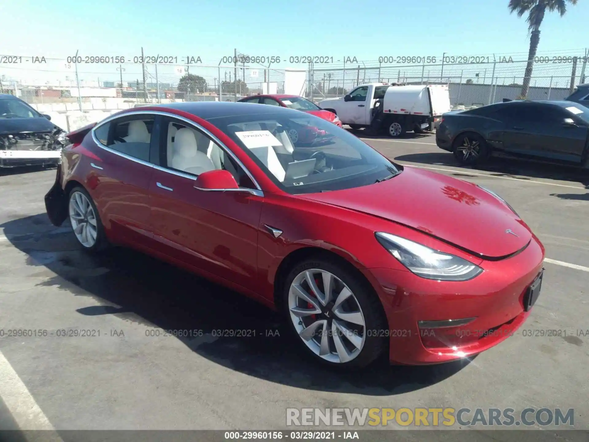 1 Photograph of a damaged car 5YJ3E1EB2KF231632 TESLA MODEL 3 2019