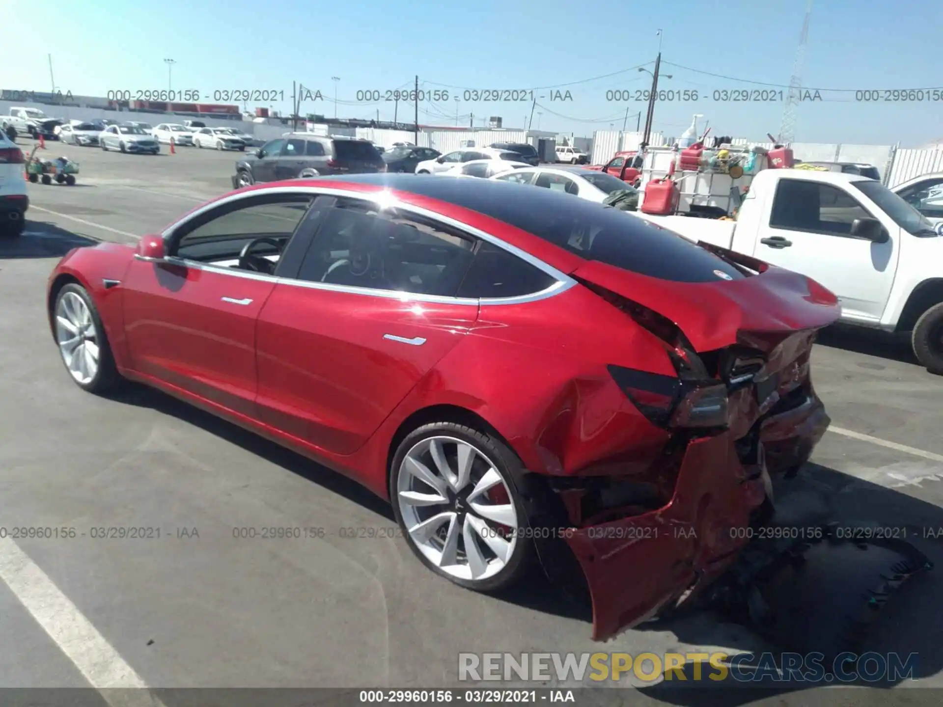 3 Photograph of a damaged car 5YJ3E1EB2KF231632 TESLA MODEL 3 2019