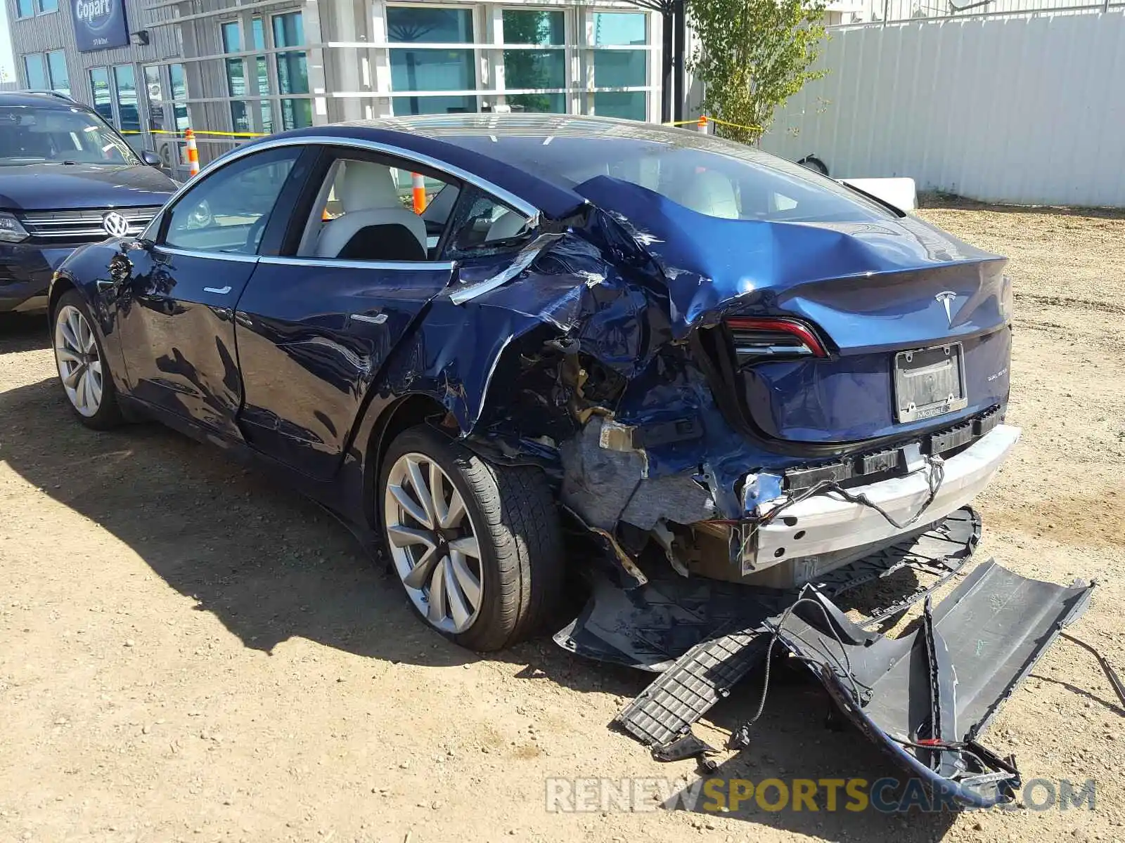 3 Photograph of a damaged car 5YJ3E1EB2KF328507 TESLA MODEL 3 2019