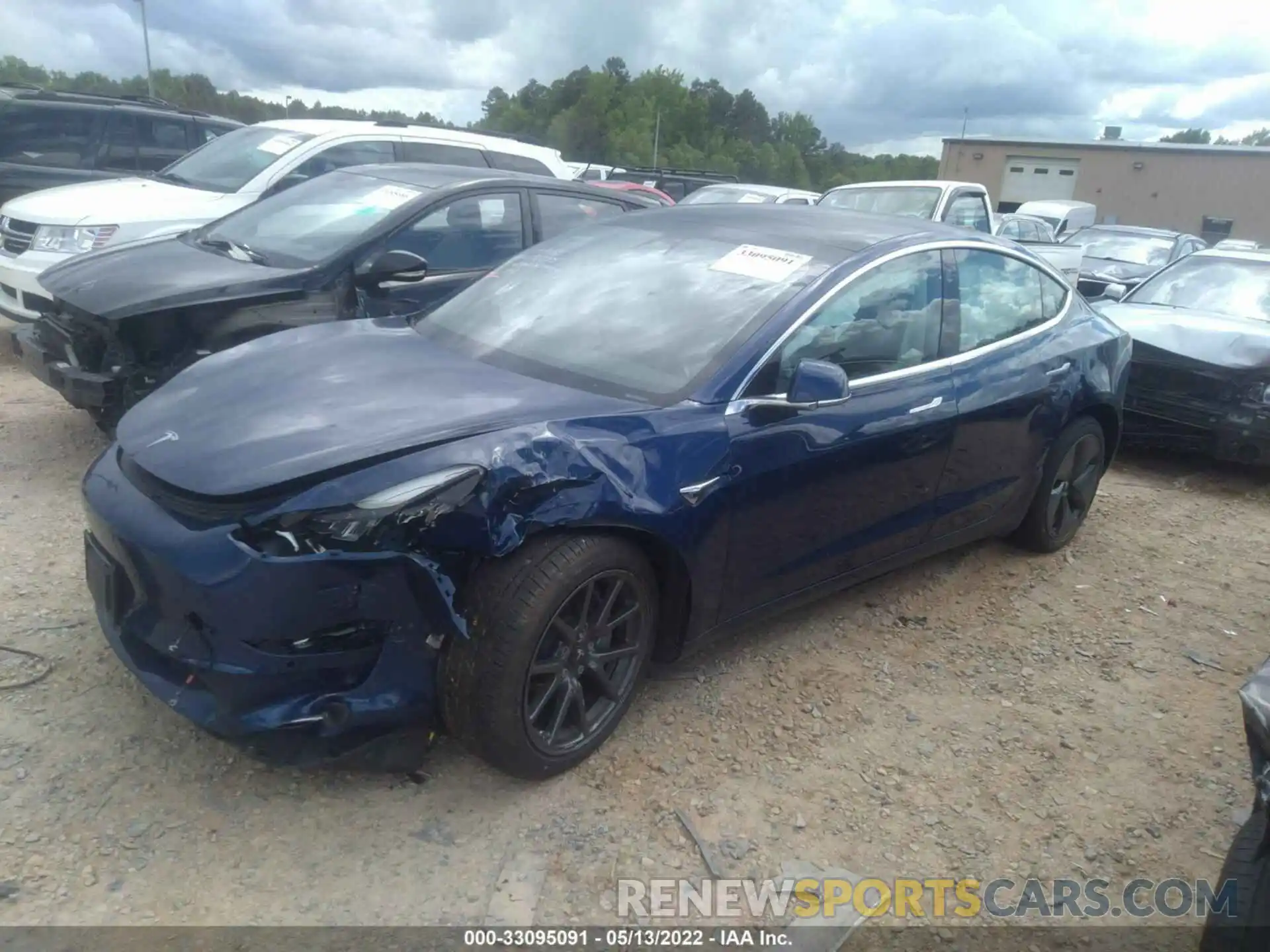 2 Photograph of a damaged car 5YJ3E1EB2KF359482 TESLA MODEL 3 2019