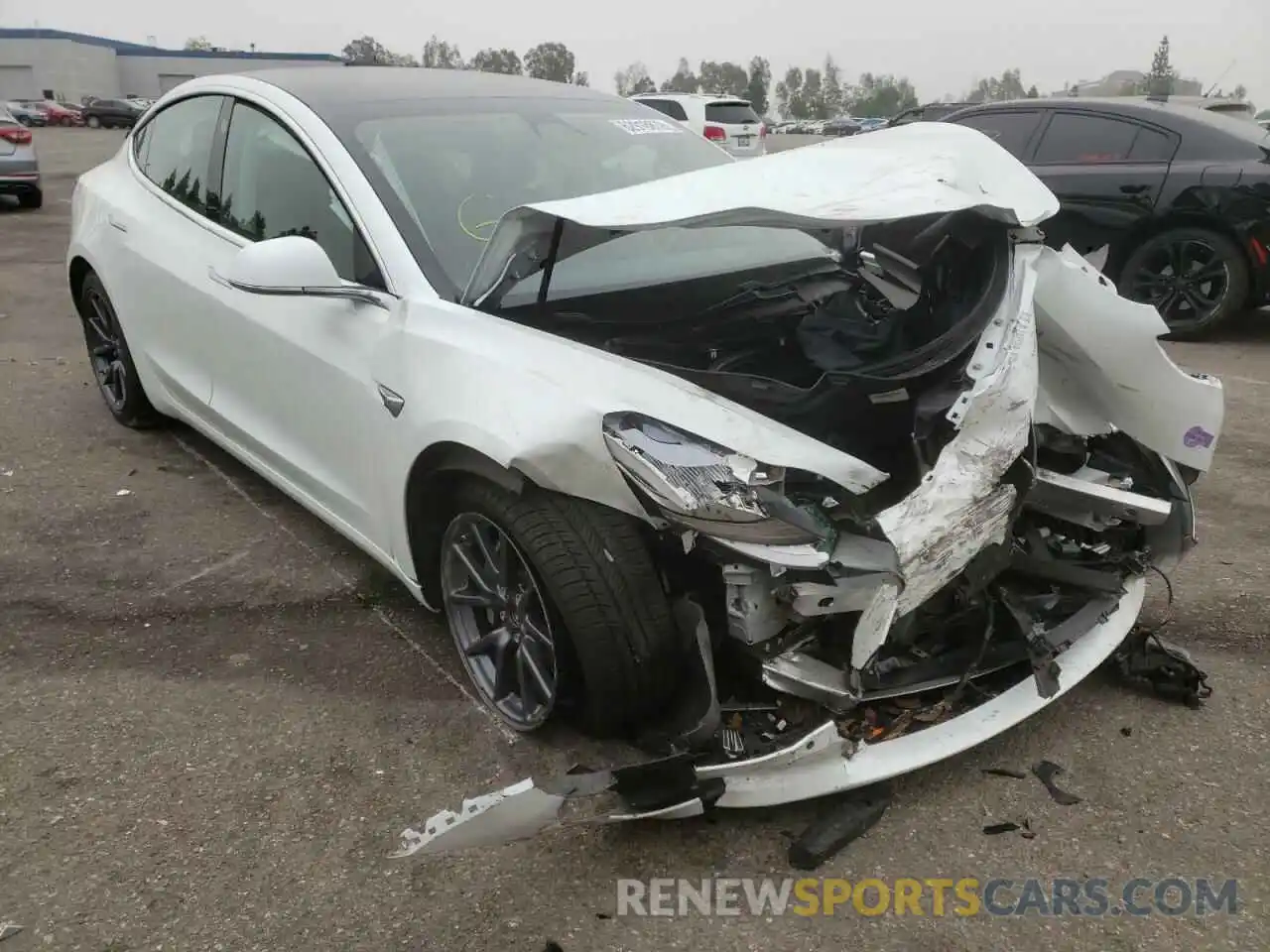 1 Photograph of a damaged car 5YJ3E1EB2KF359594 TESLA MODEL 3 2019