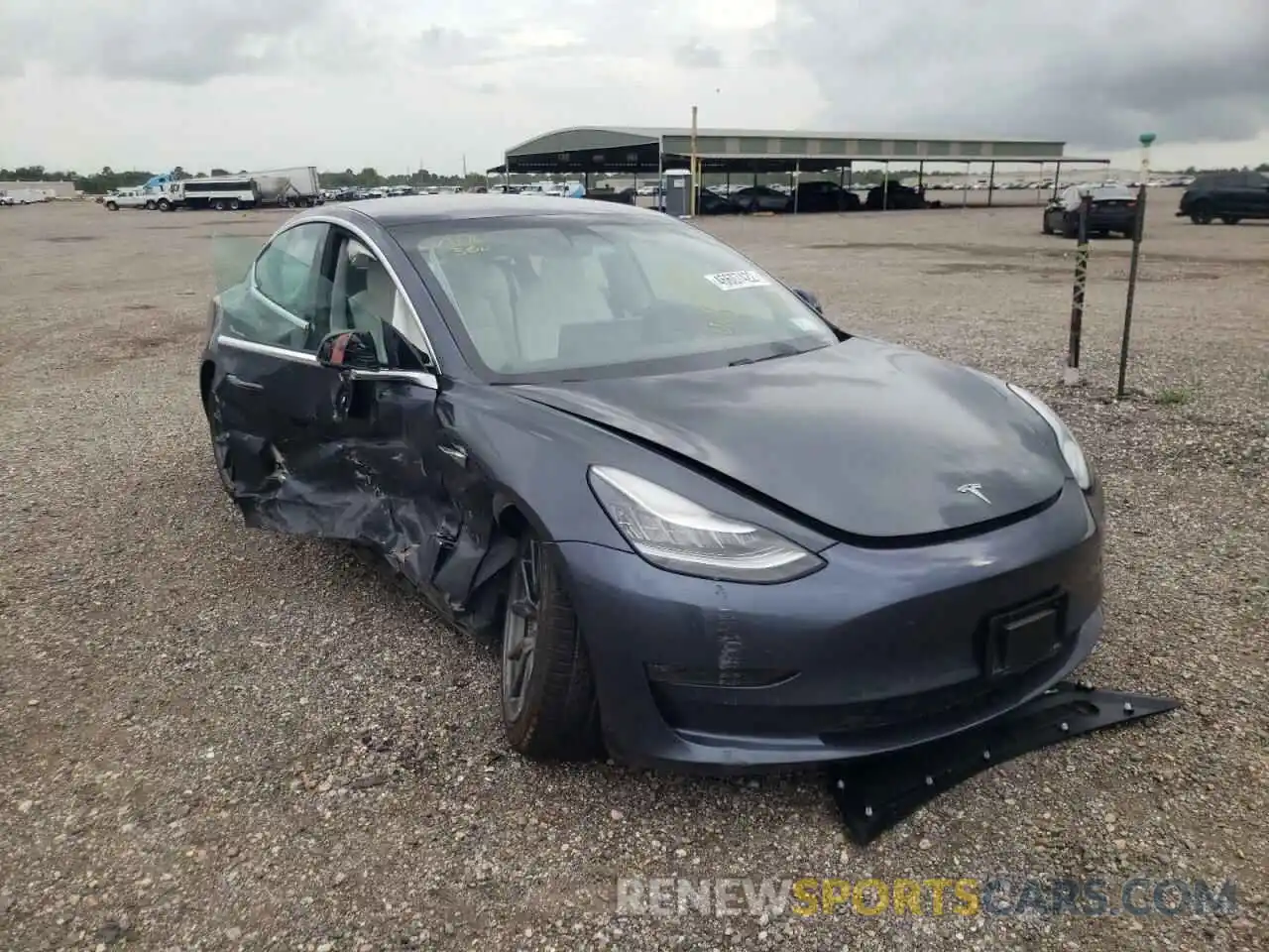 1 Photograph of a damaged car 5YJ3E1EB2KF365847 TESLA MODEL 3 2019