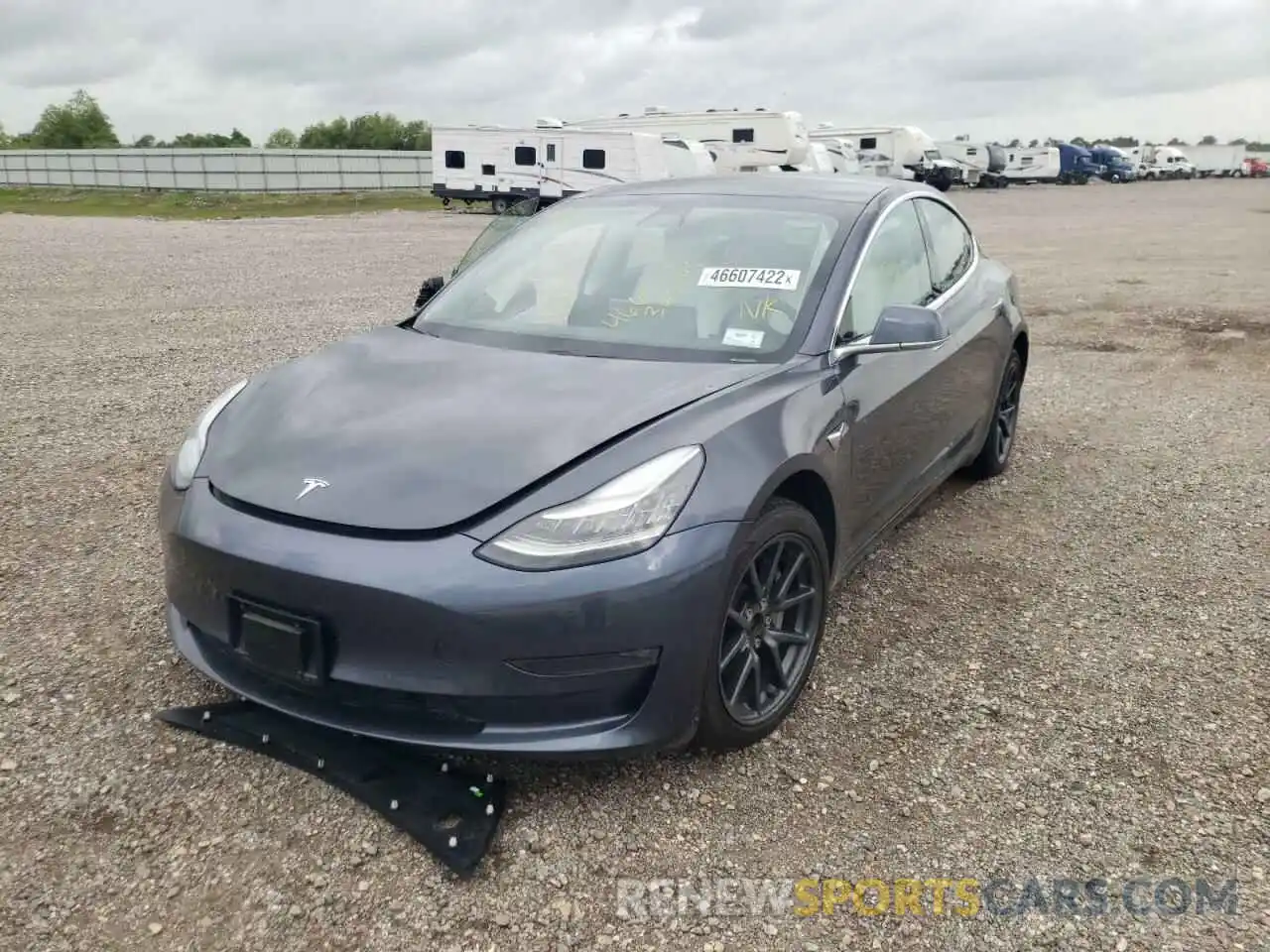 2 Photograph of a damaged car 5YJ3E1EB2KF365847 TESLA MODEL 3 2019