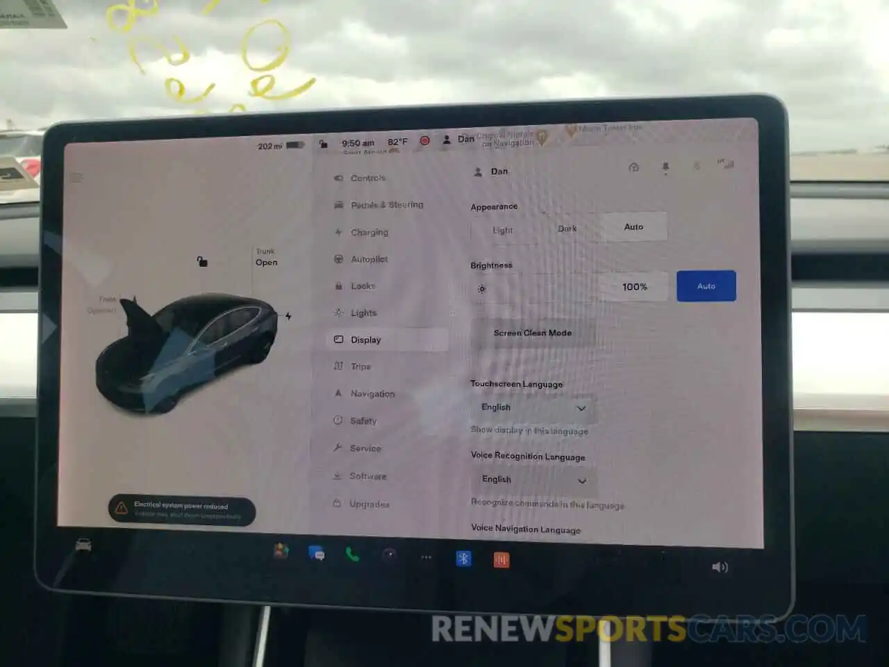 9 Photograph of a damaged car 5YJ3E1EB2KF365847 TESLA MODEL 3 2019