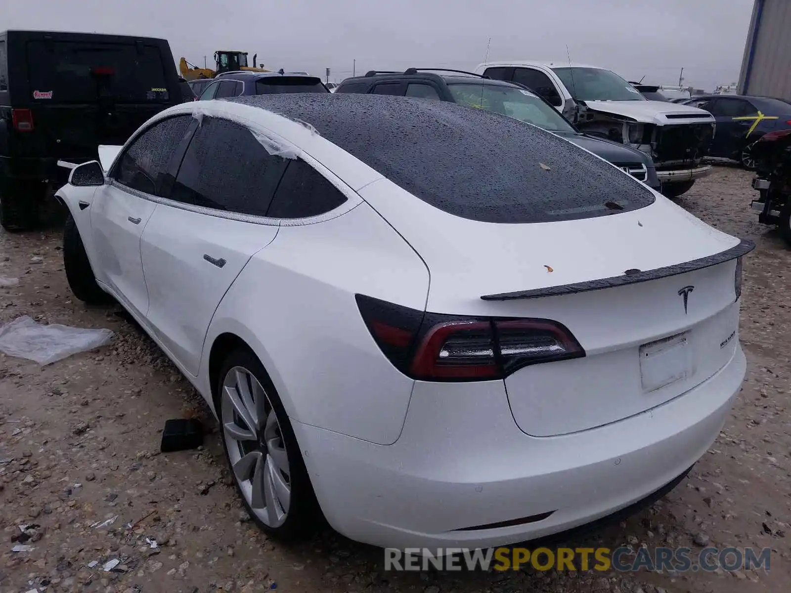 3 Photograph of a damaged car 5YJ3E1EB2KF368134 TESLA MODEL 3 2019