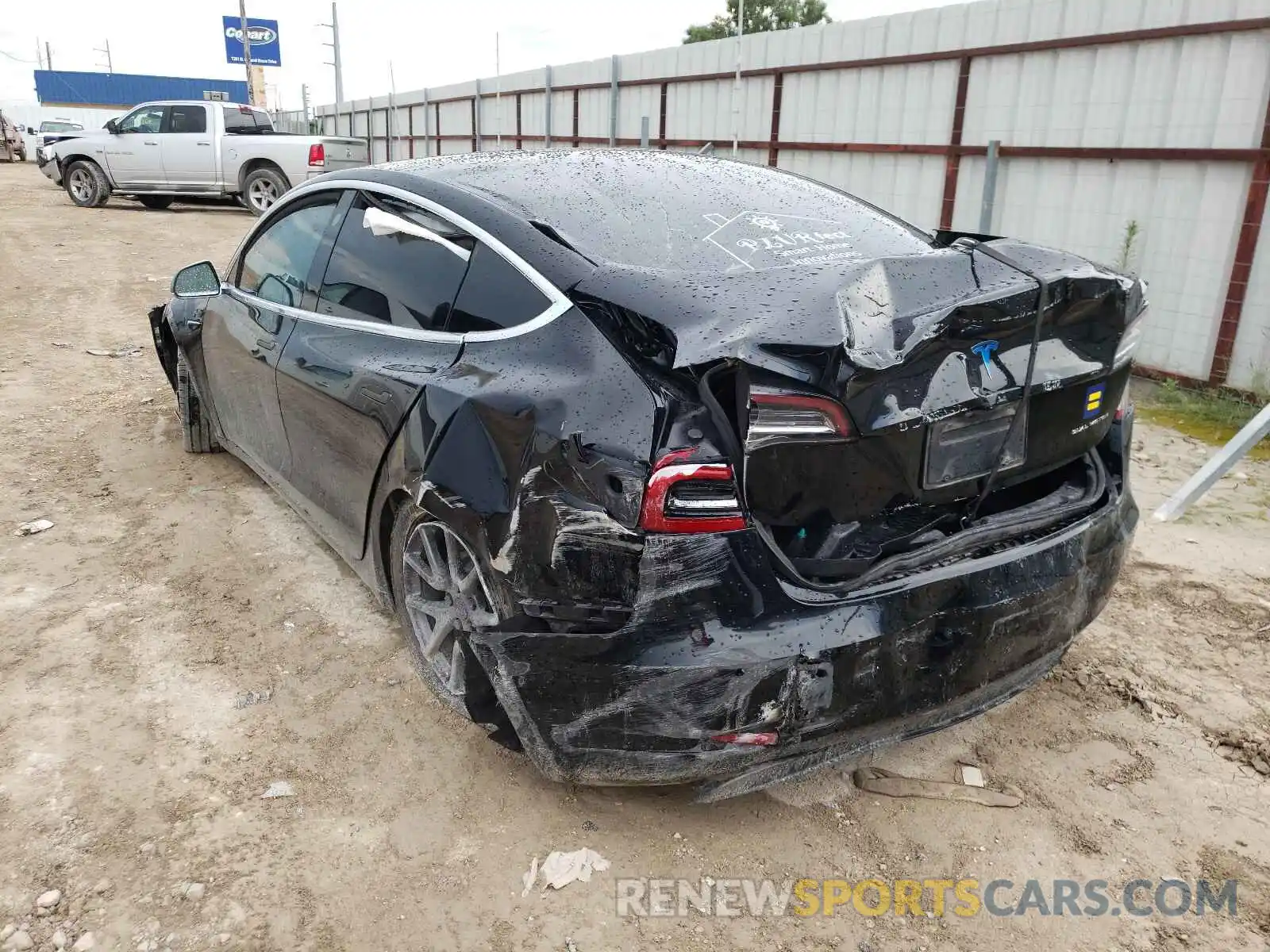 3 Photograph of a damaged car 5YJ3E1EB2KF384334 TESLA MODEL 3 2019