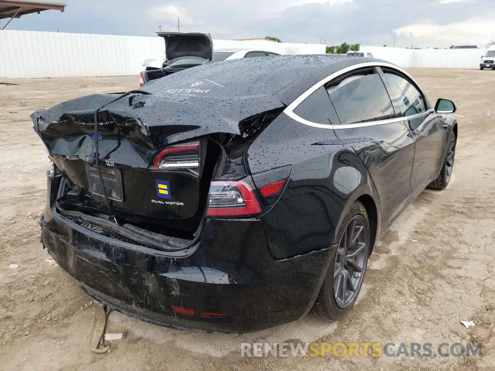 4 Photograph of a damaged car 5YJ3E1EB2KF384334 TESLA MODEL 3 2019