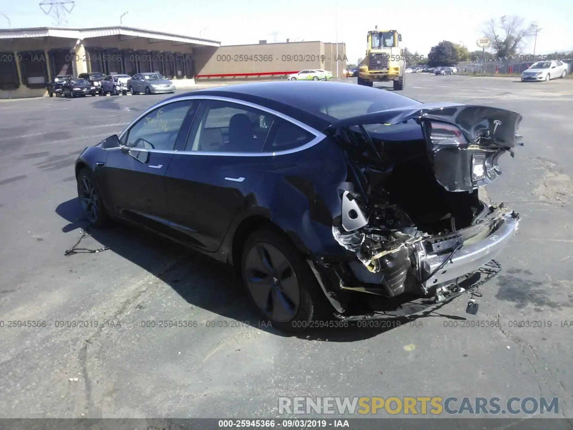 3 Photograph of a damaged car 5YJ3E1EB2KF384494 TESLA MODEL 3 2019