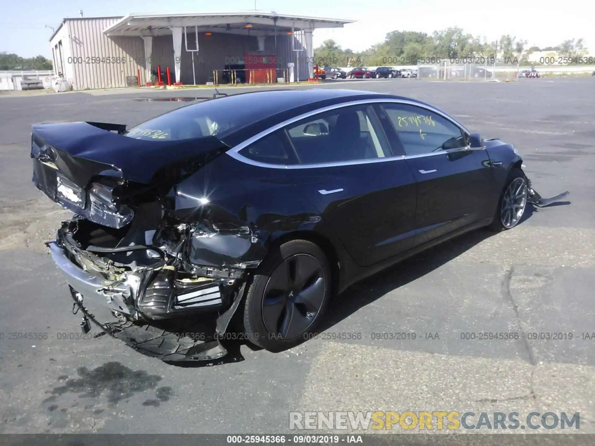 4 Photograph of a damaged car 5YJ3E1EB2KF384494 TESLA MODEL 3 2019