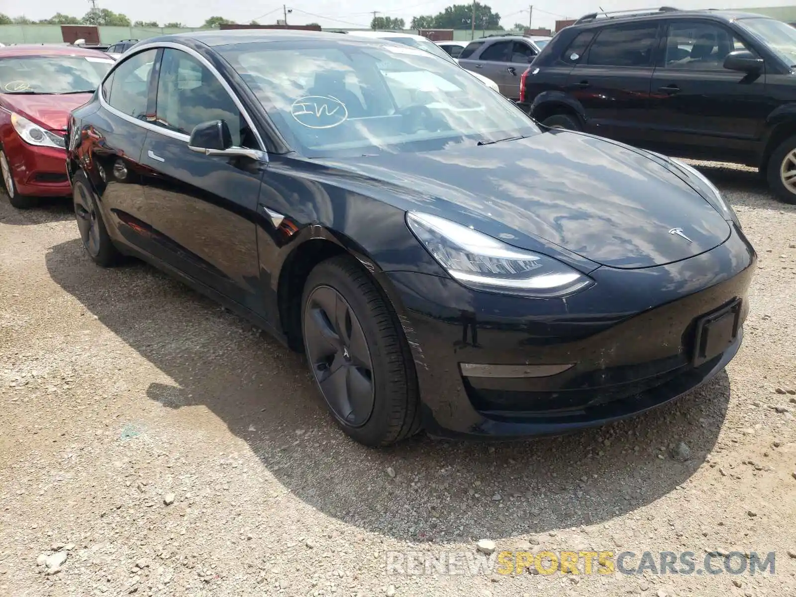 1 Photograph of a damaged car 5YJ3E1EB2KF385631 TESLA MODEL 3 2019