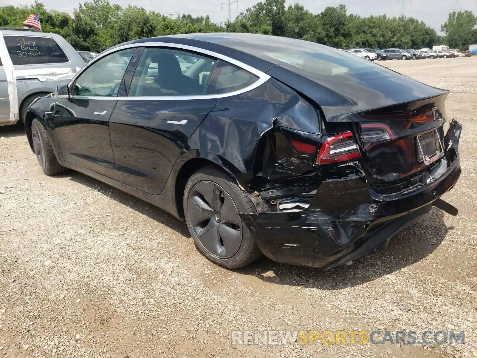 3 Photograph of a damaged car 5YJ3E1EB2KF385631 TESLA MODEL 3 2019