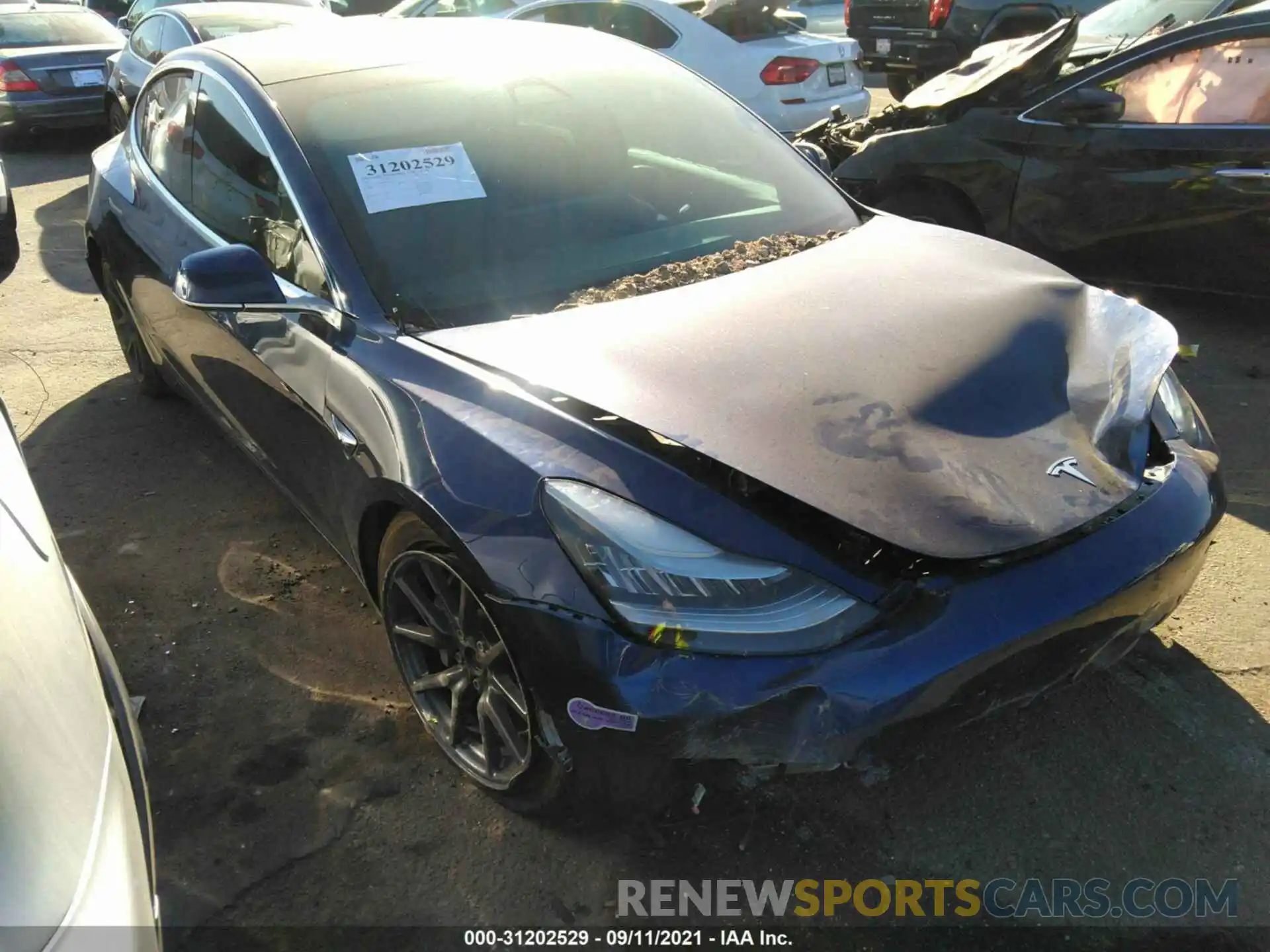 1 Photograph of a damaged car 5YJ3E1EB2KF385791 TESLA MODEL 3 2019