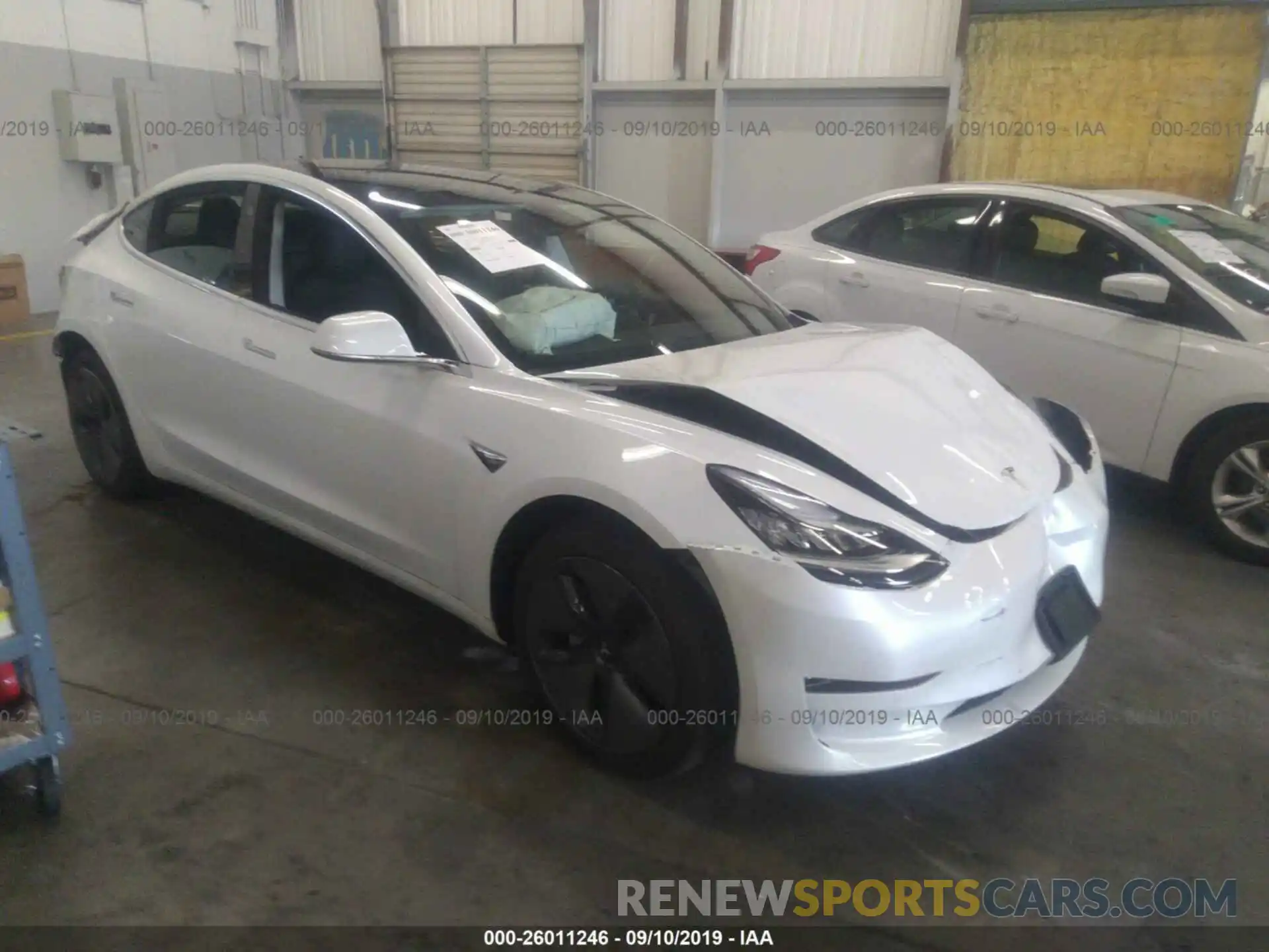 1 Photograph of a damaged car 5YJ3E1EB2KF388075 TESLA MODEL 3 2019