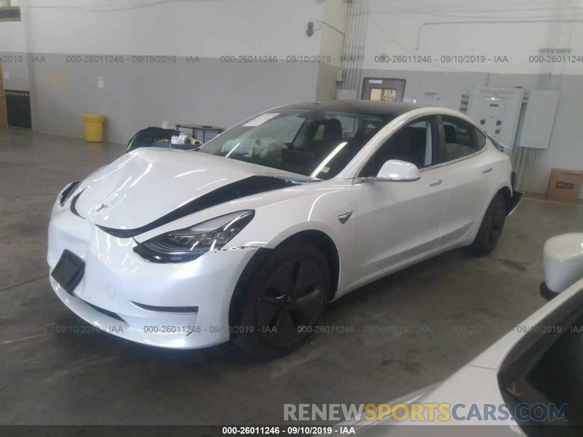 2 Photograph of a damaged car 5YJ3E1EB2KF388075 TESLA MODEL 3 2019