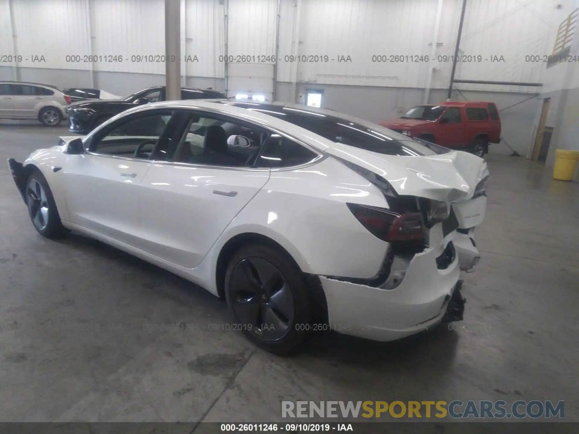 3 Photograph of a damaged car 5YJ3E1EB2KF388075 TESLA MODEL 3 2019