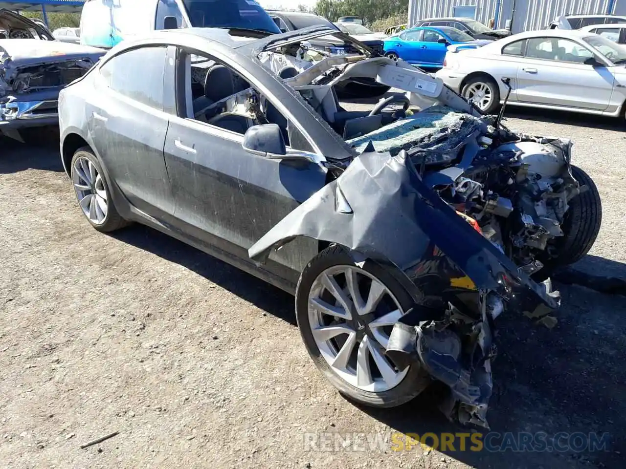 1 Photograph of a damaged car 5YJ3E1EB2KF388769 TESLA MODEL 3 2019