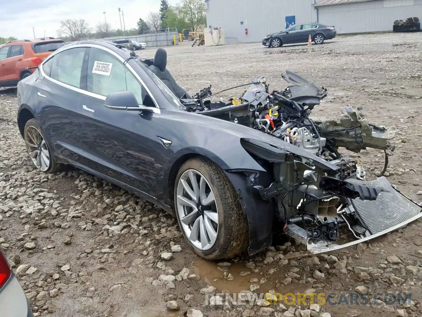 1 Photograph of a damaged car 5YJ3E1EB2KF389503 TESLA MODEL 3 2019