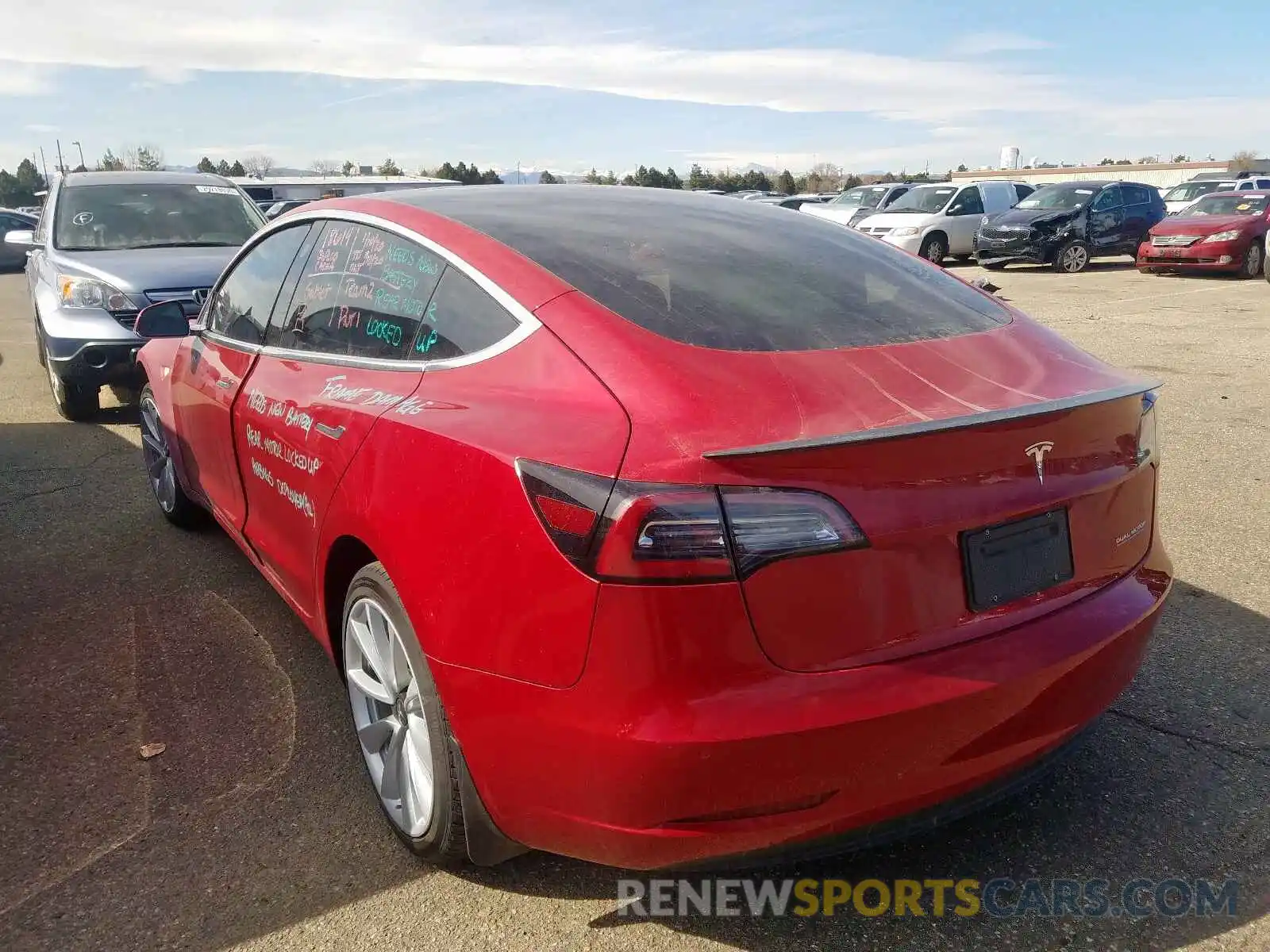 3 Photograph of a damaged car 5YJ3E1EB2KF389808 TESLA MODEL 3 2019