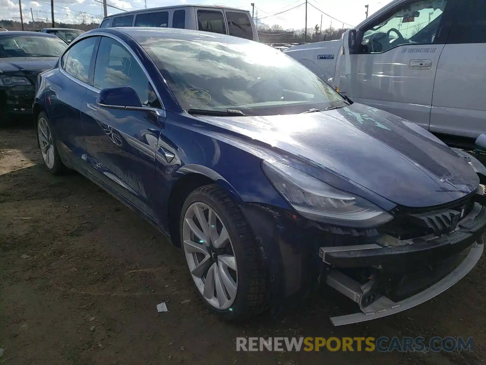 1 Photograph of a damaged car 5YJ3E1EB2KF390344 TESLA MODEL 3 2019