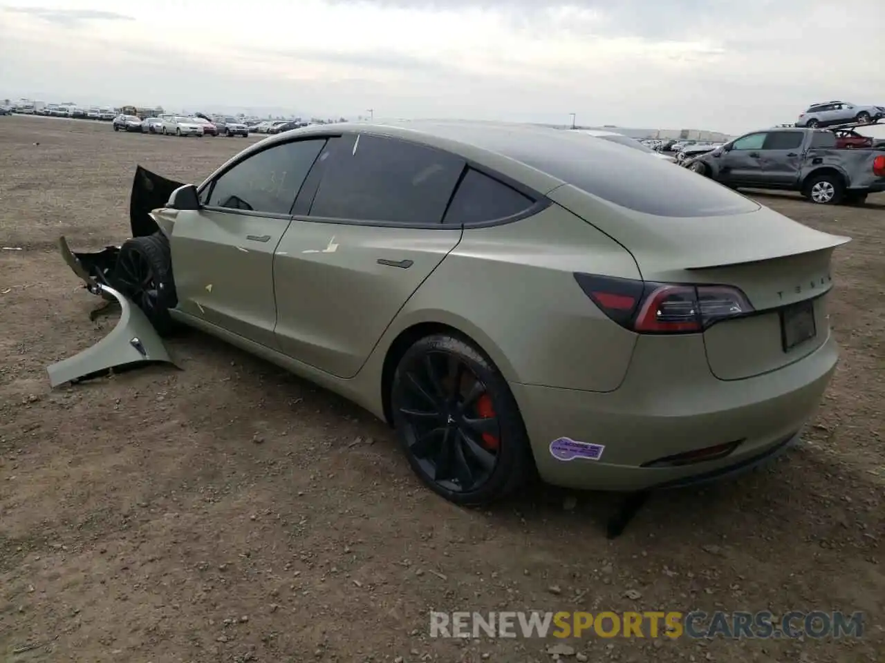 3 Photograph of a damaged car 5YJ3E1EB2KF392658 TESLA MODEL 3 2019