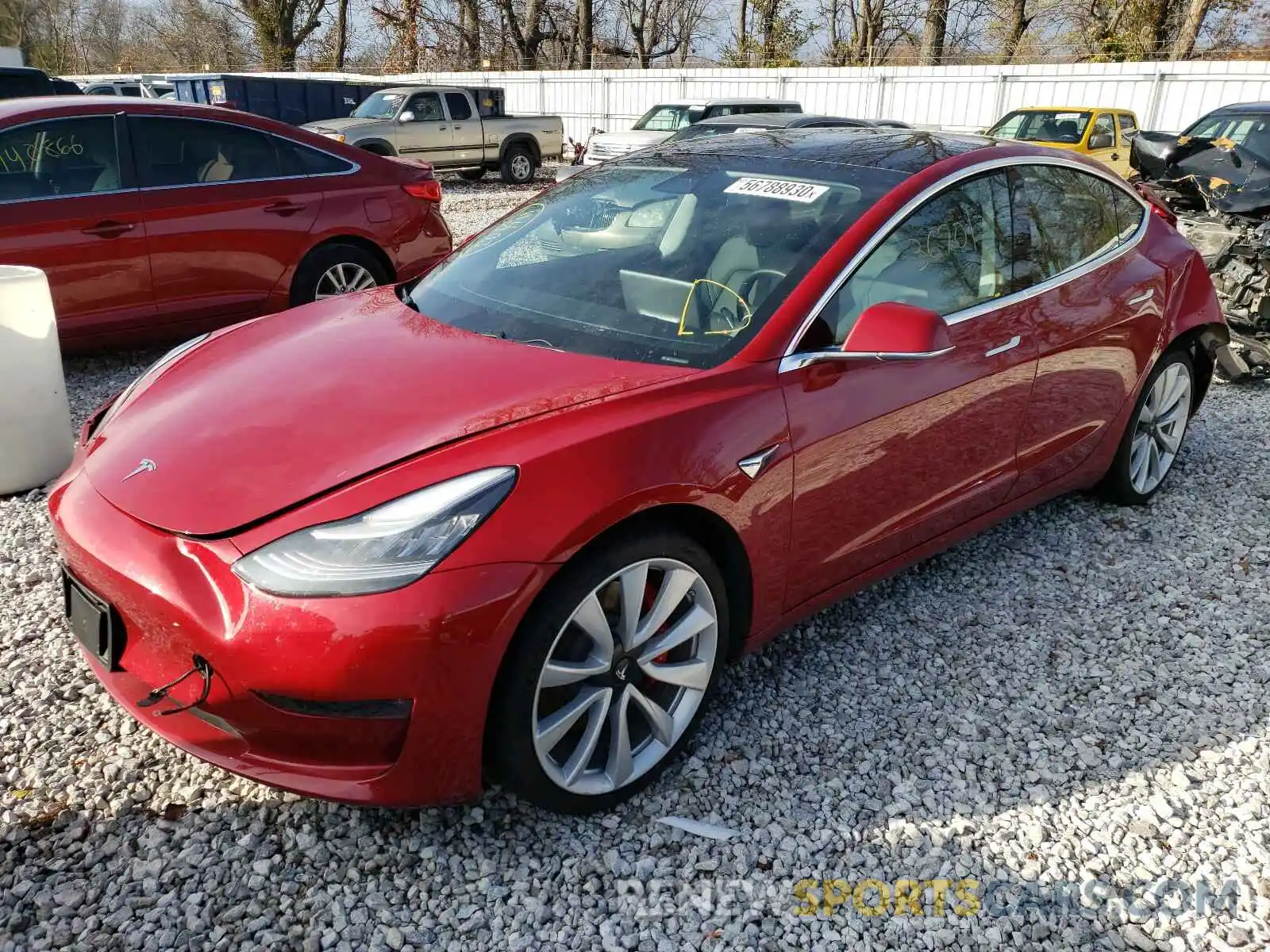 2 Фотография поврежденного автомобиля 5YJ3E1EB2KF392997 TESLA MODEL 3 2019