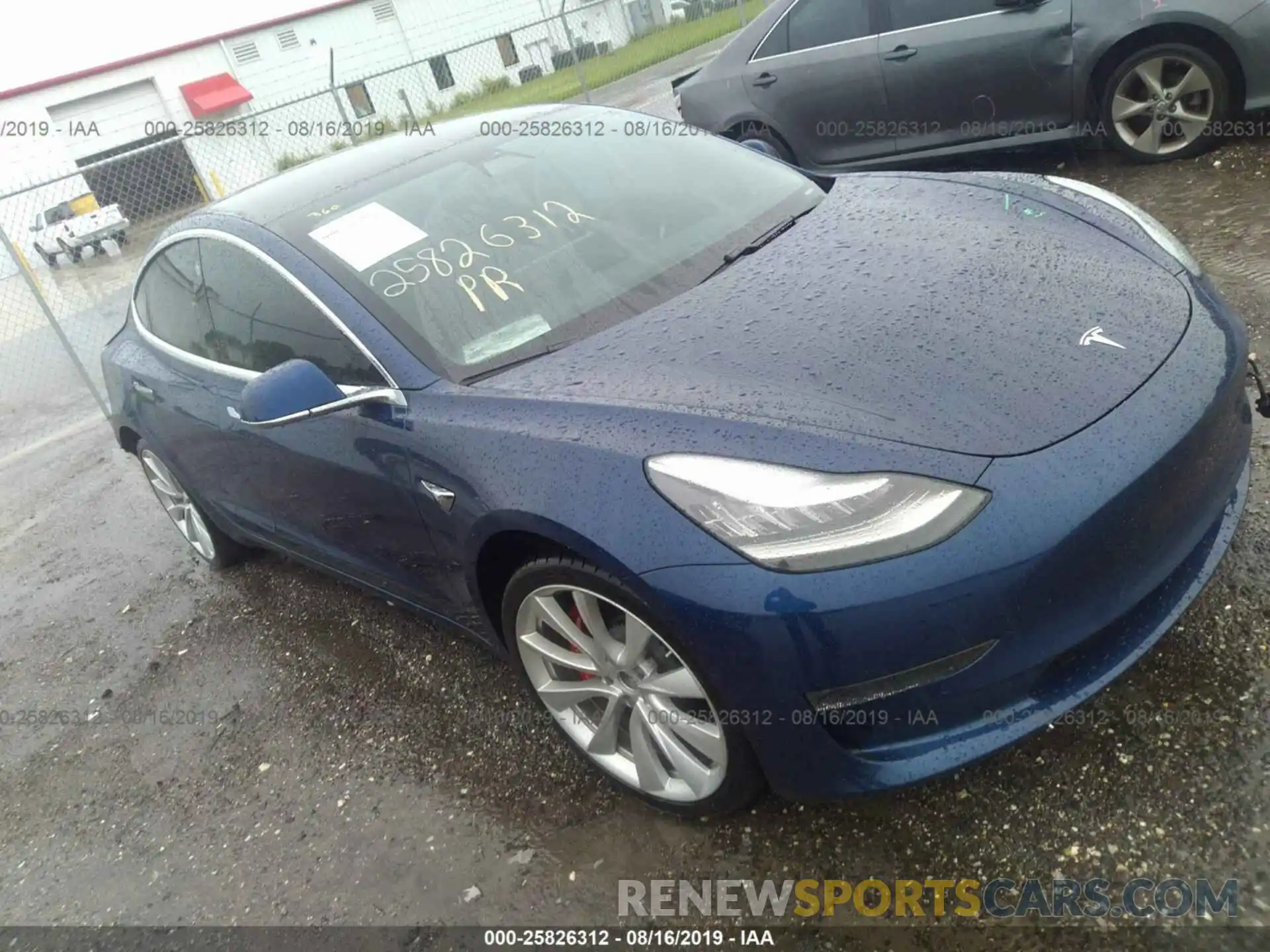 1 Photograph of a damaged car 5YJ3E1EB2KF393051 TESLA MODEL 3 2019