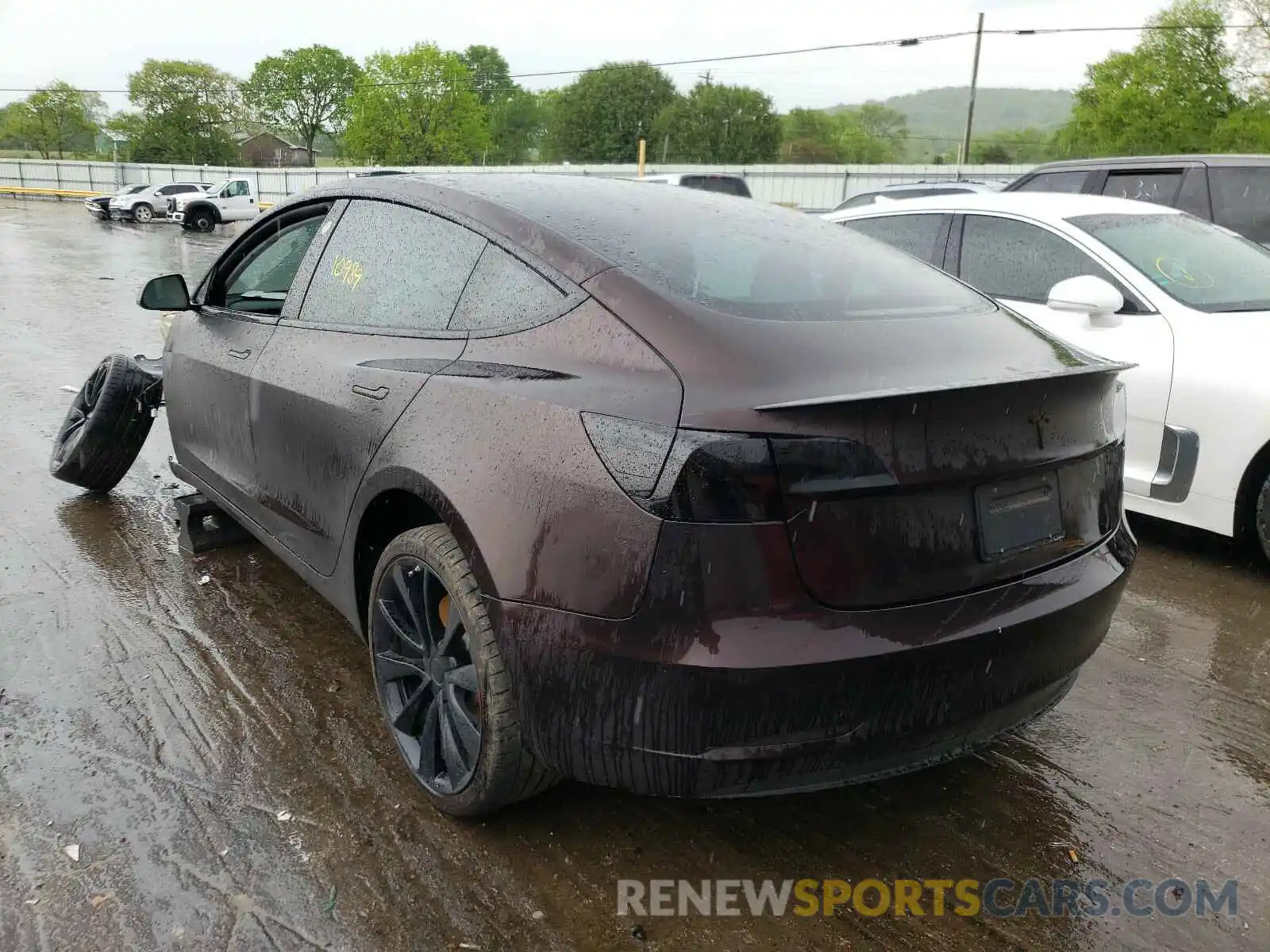 3 Photograph of a damaged car 5YJ3E1EB2KF393745 TESLA MODEL 3 2019