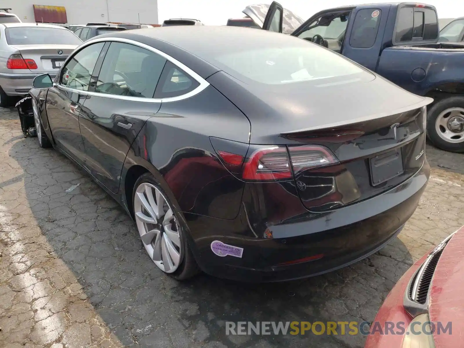 3 Photograph of a damaged car 5YJ3E1EB2KF413461 TESLA MODEL 3 2019