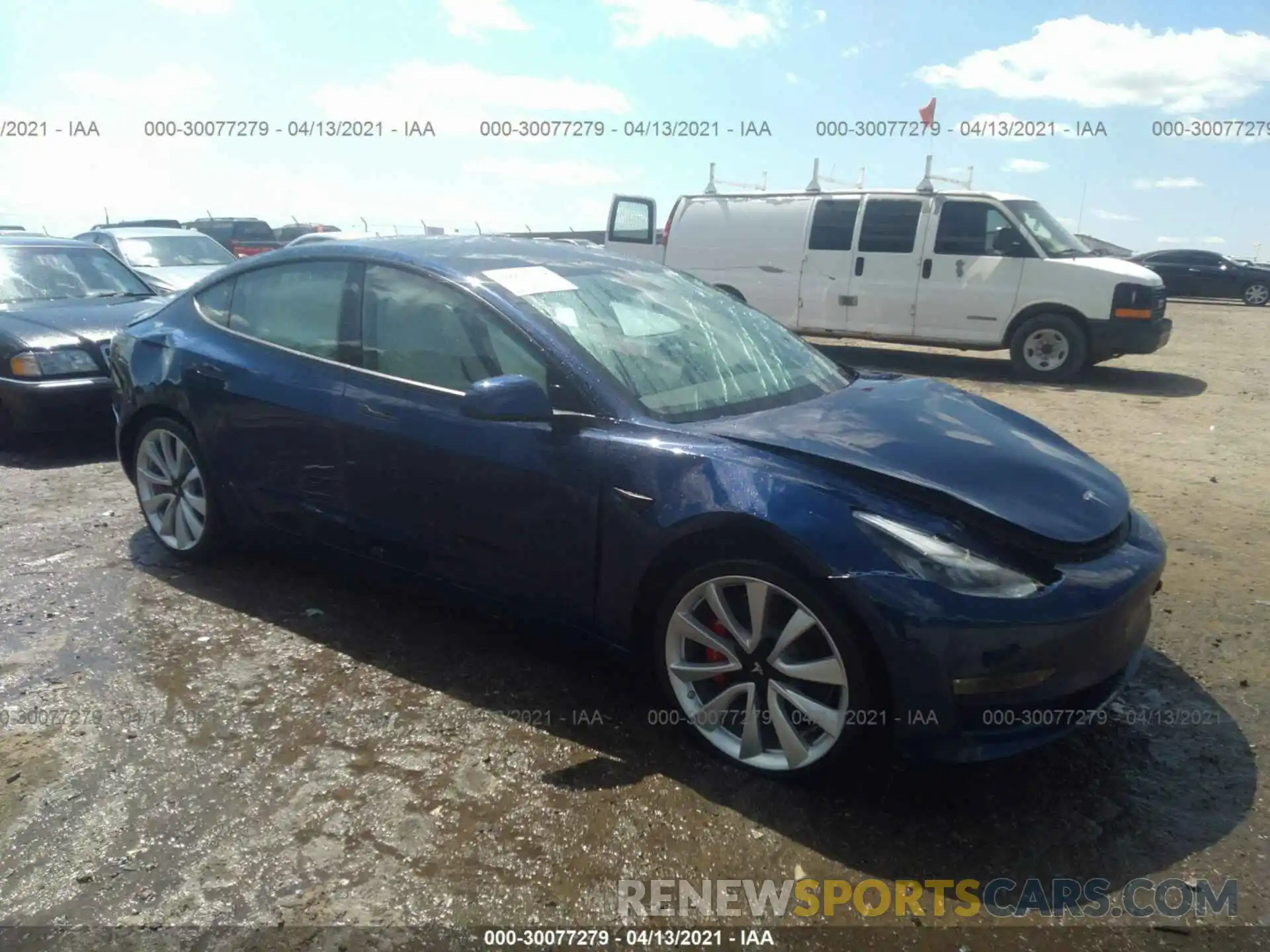 1 Photograph of a damaged car 5YJ3E1EB2KF413783 TESLA MODEL 3 2019