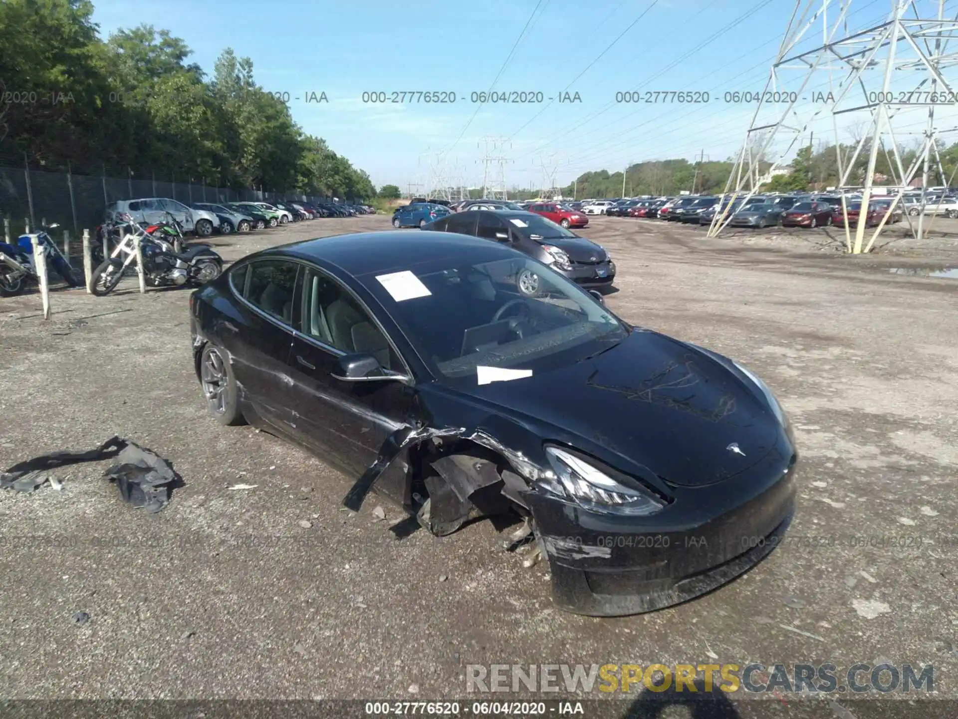 1 Photograph of a damaged car 5YJ3E1EB2KF418062 TESLA MODEL 3 2019