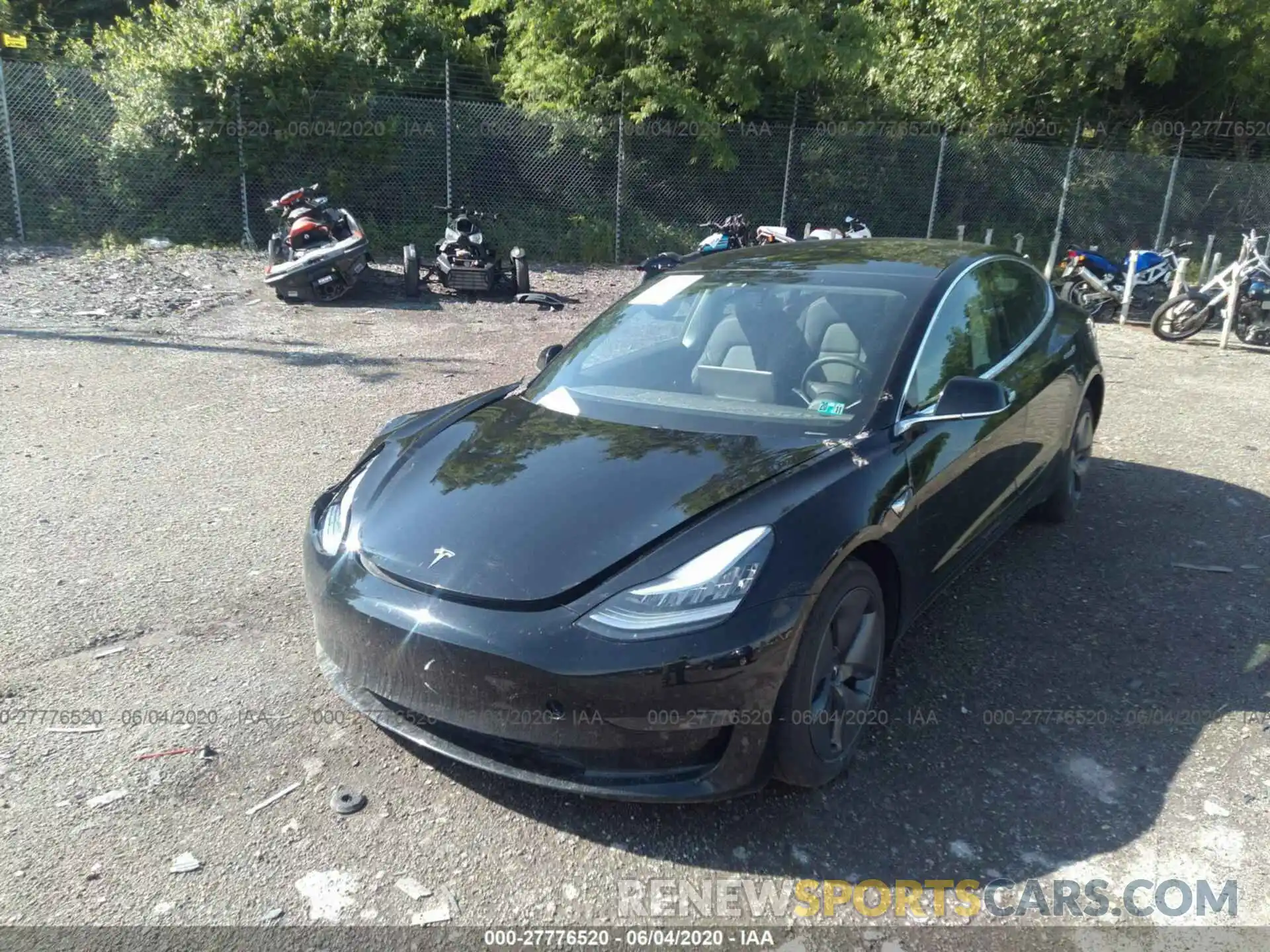 2 Photograph of a damaged car 5YJ3E1EB2KF418062 TESLA MODEL 3 2019