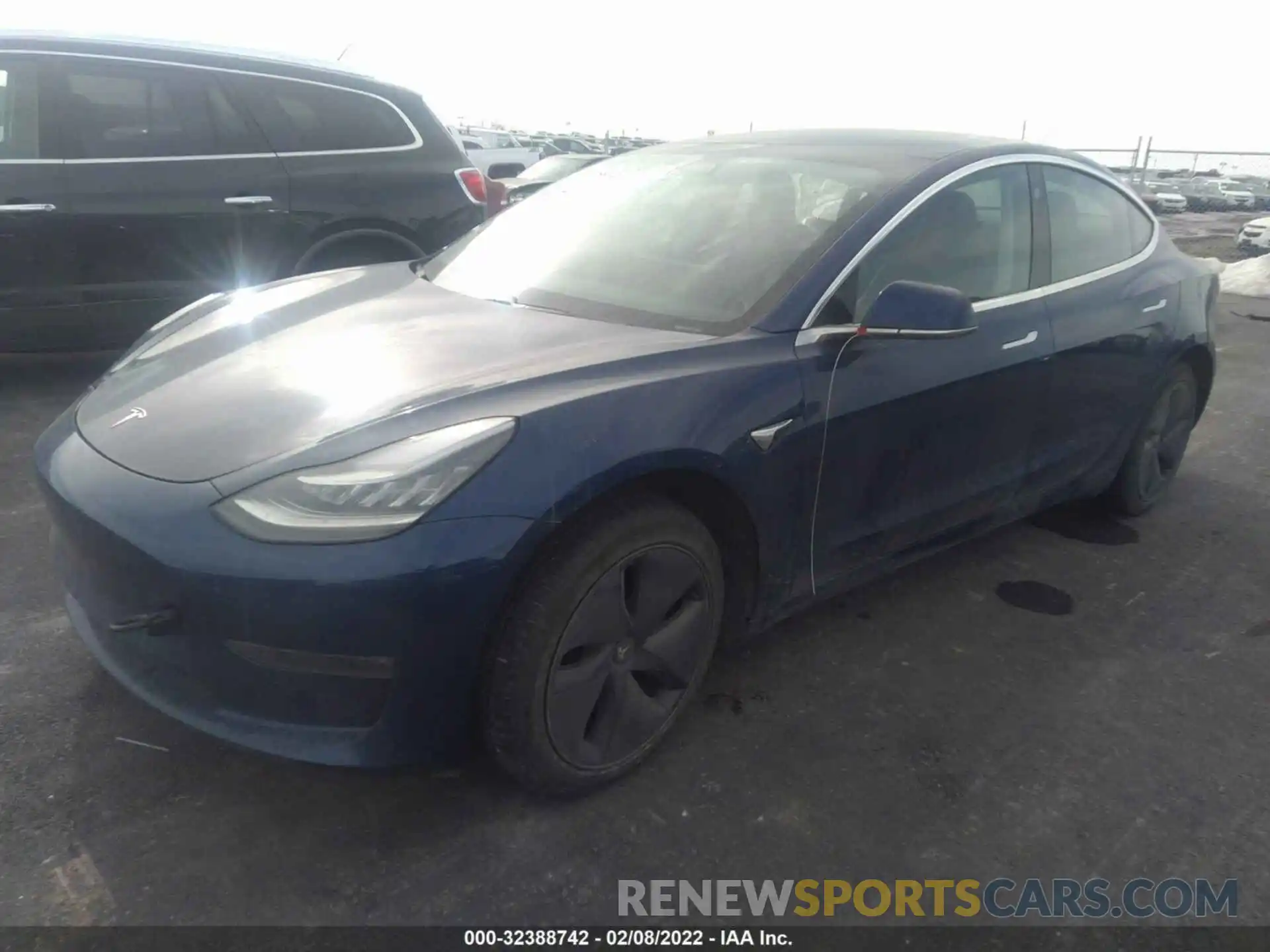 2 Photograph of a damaged car 5YJ3E1EB2KF418305 TESLA MODEL 3 2019