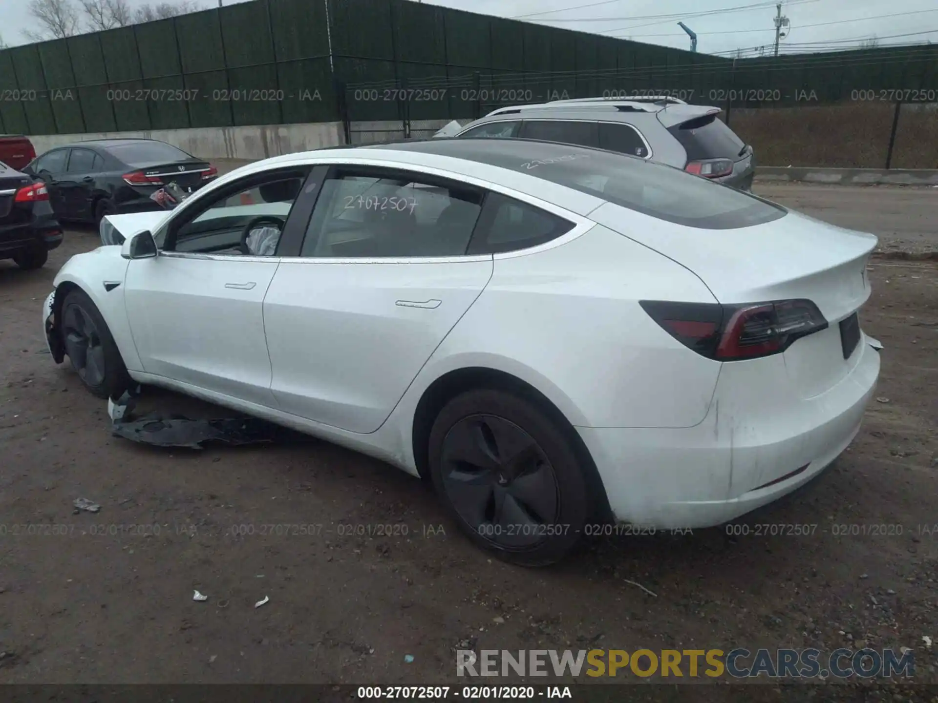 3 Photograph of a damaged car 5YJ3E1EB2KF418398 TESLA MODEL 3 2019