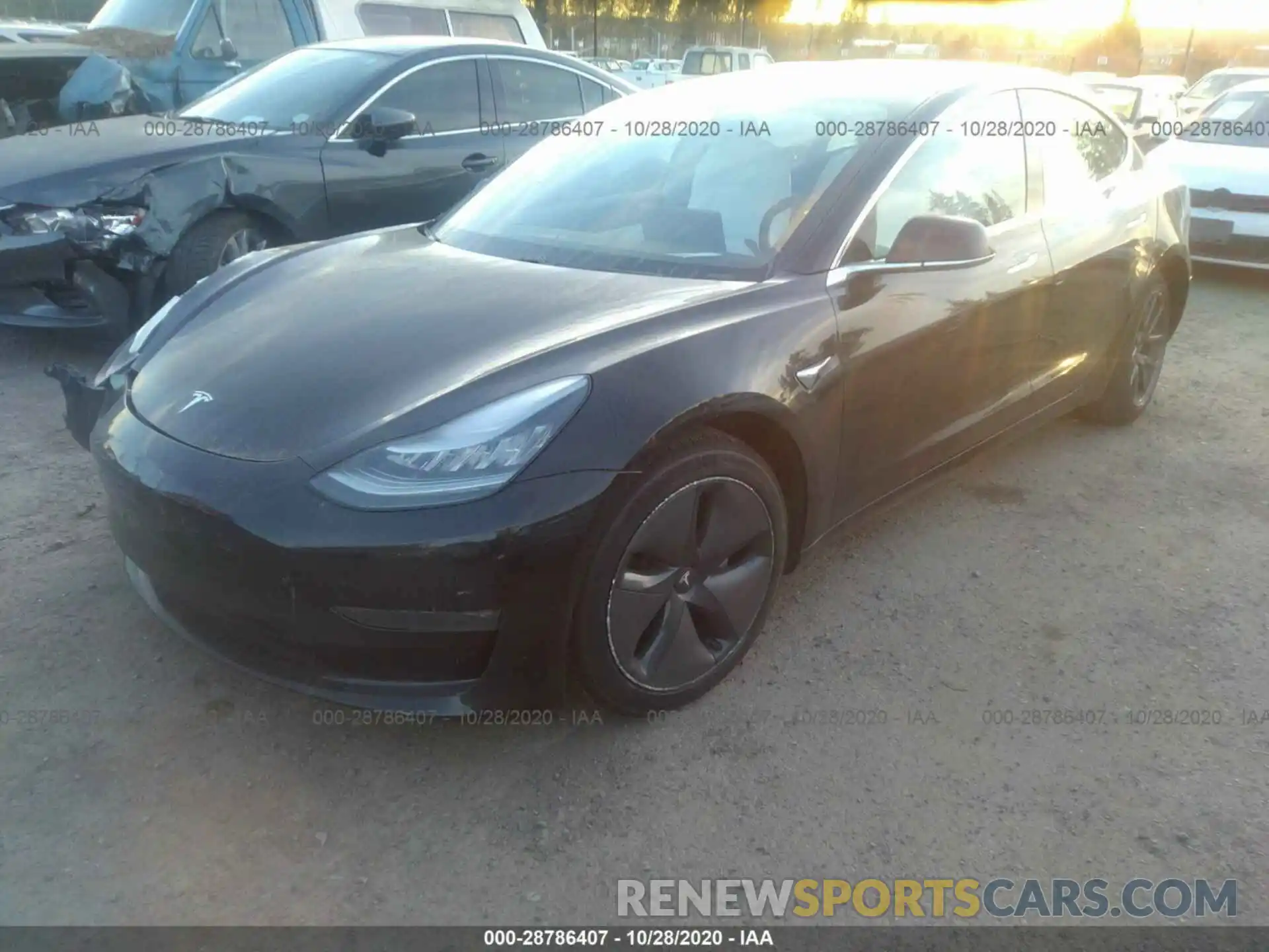 2 Photograph of a damaged car 5YJ3E1EB2KF421401 TESLA MODEL 3 2019