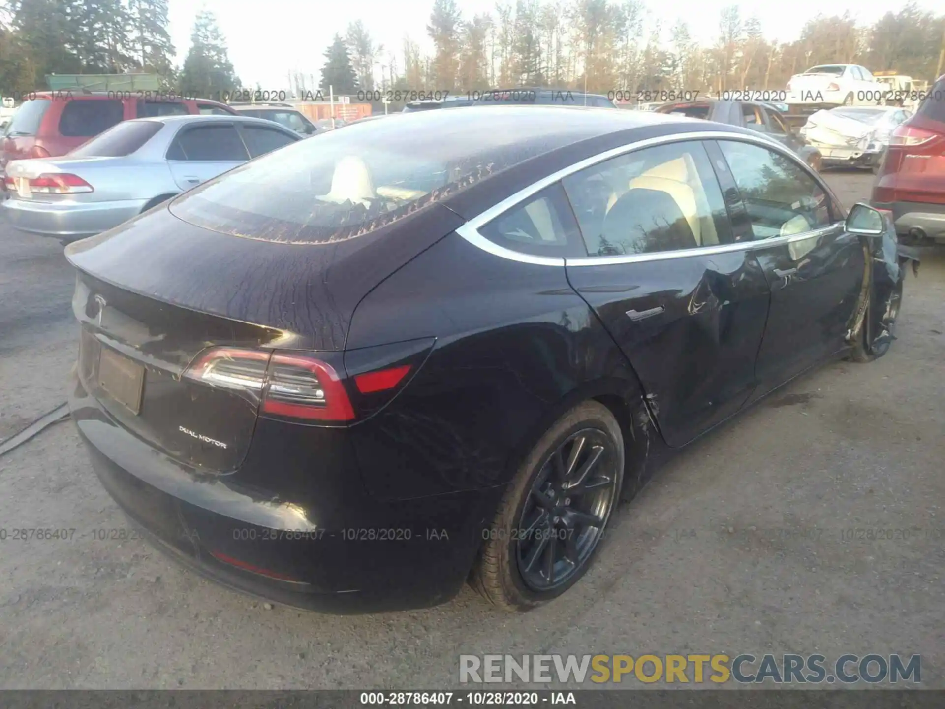 4 Photograph of a damaged car 5YJ3E1EB2KF421401 TESLA MODEL 3 2019