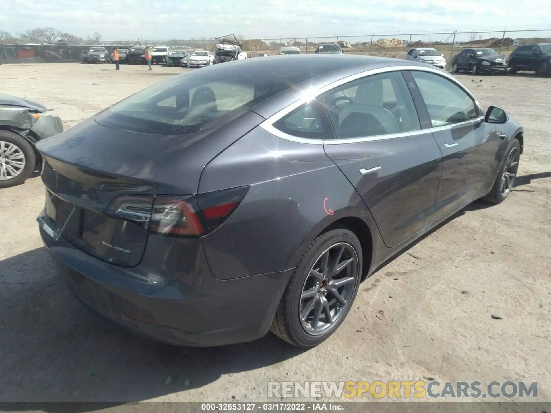 4 Photograph of a damaged car 5YJ3E1EB2KF421446 TESLA MODEL 3 2019