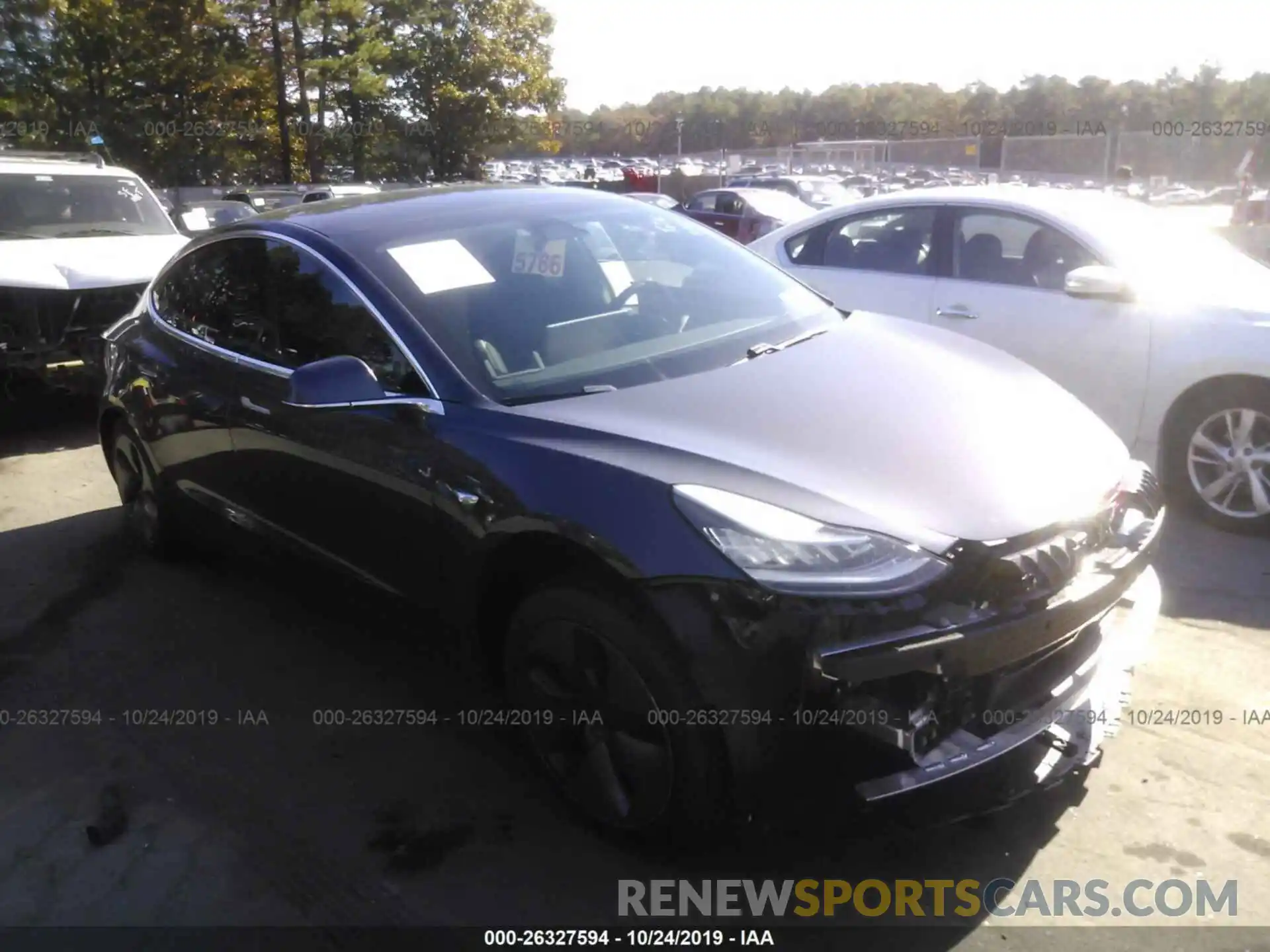 1 Photograph of a damaged car 5YJ3E1EB2KF432706 TESLA MODEL 3 2019