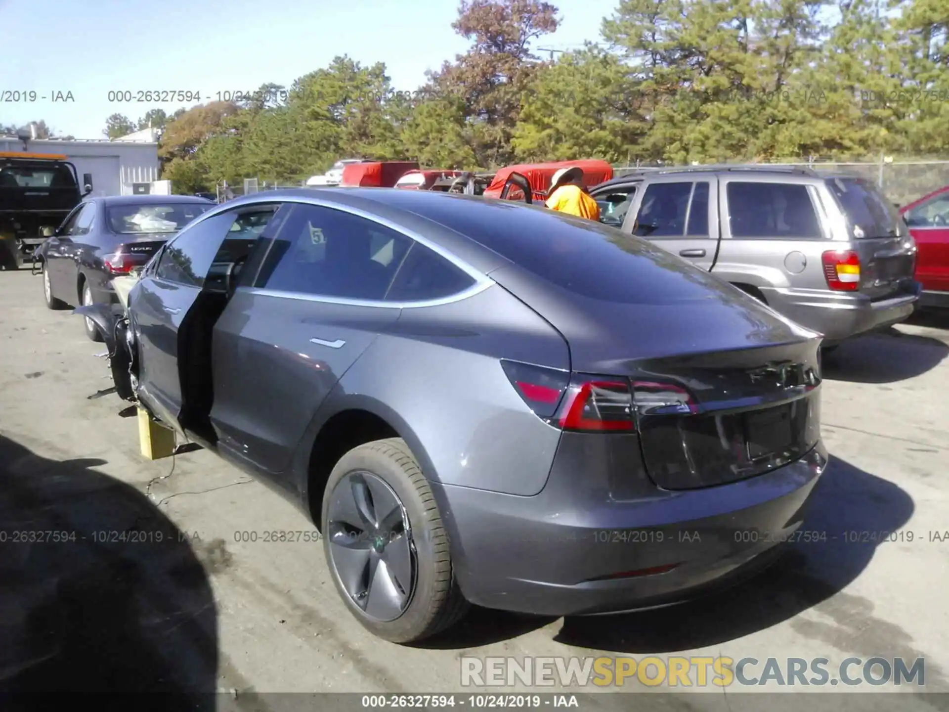 3 Photograph of a damaged car 5YJ3E1EB2KF432706 TESLA MODEL 3 2019