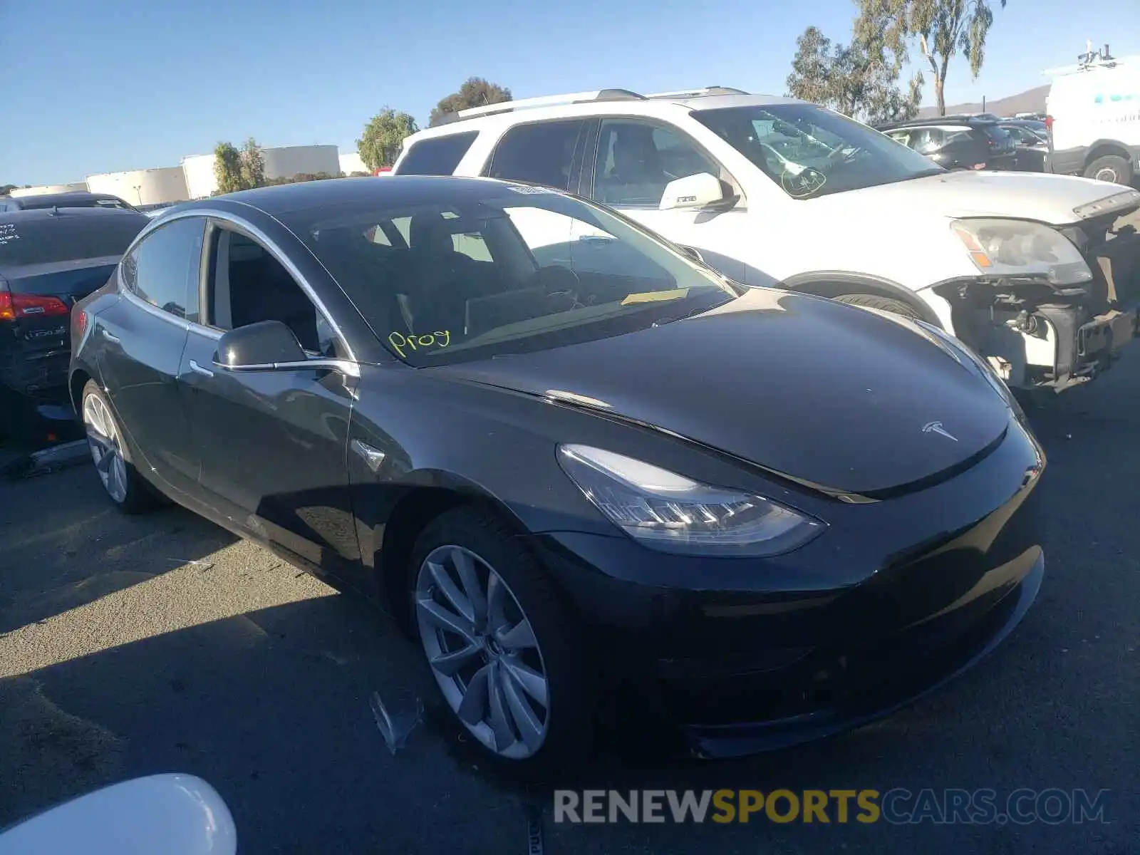 1 Photograph of a damaged car 5YJ3E1EB2KF433614 TESLA MODEL 3 2019