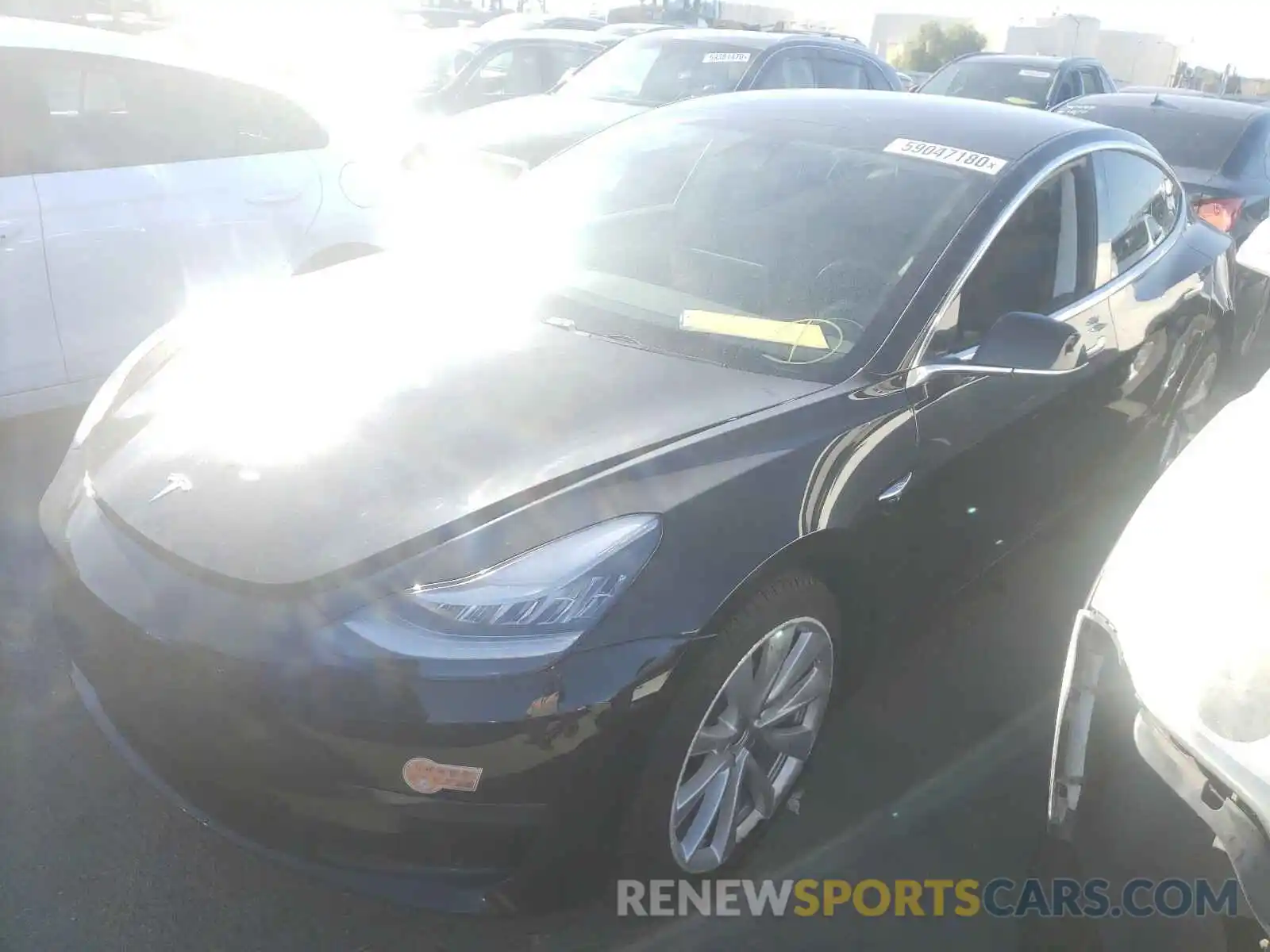 2 Photograph of a damaged car 5YJ3E1EB2KF433614 TESLA MODEL 3 2019