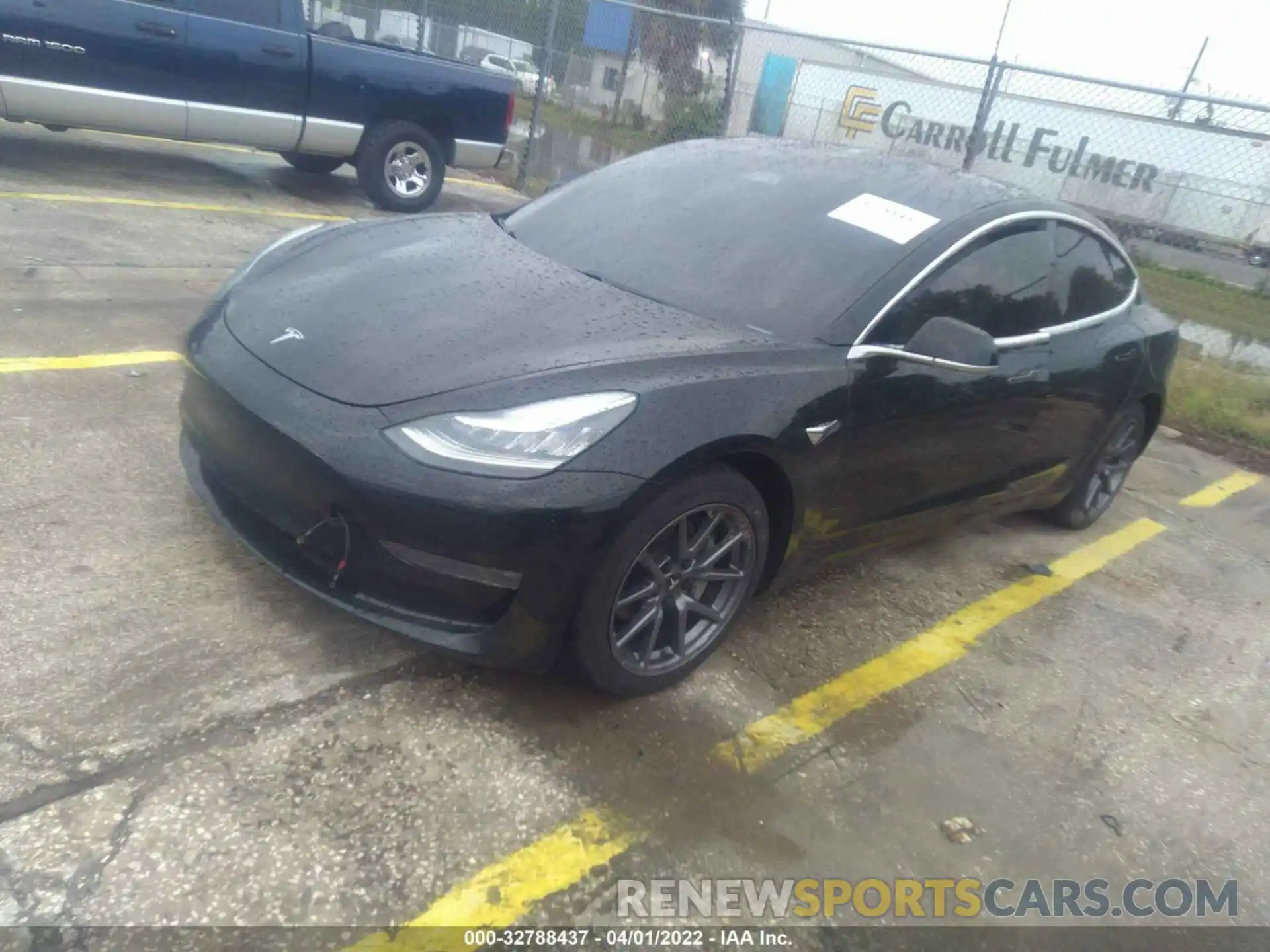 2 Photograph of a damaged car 5YJ3E1EB2KF437257 TESLA MODEL 3 2019