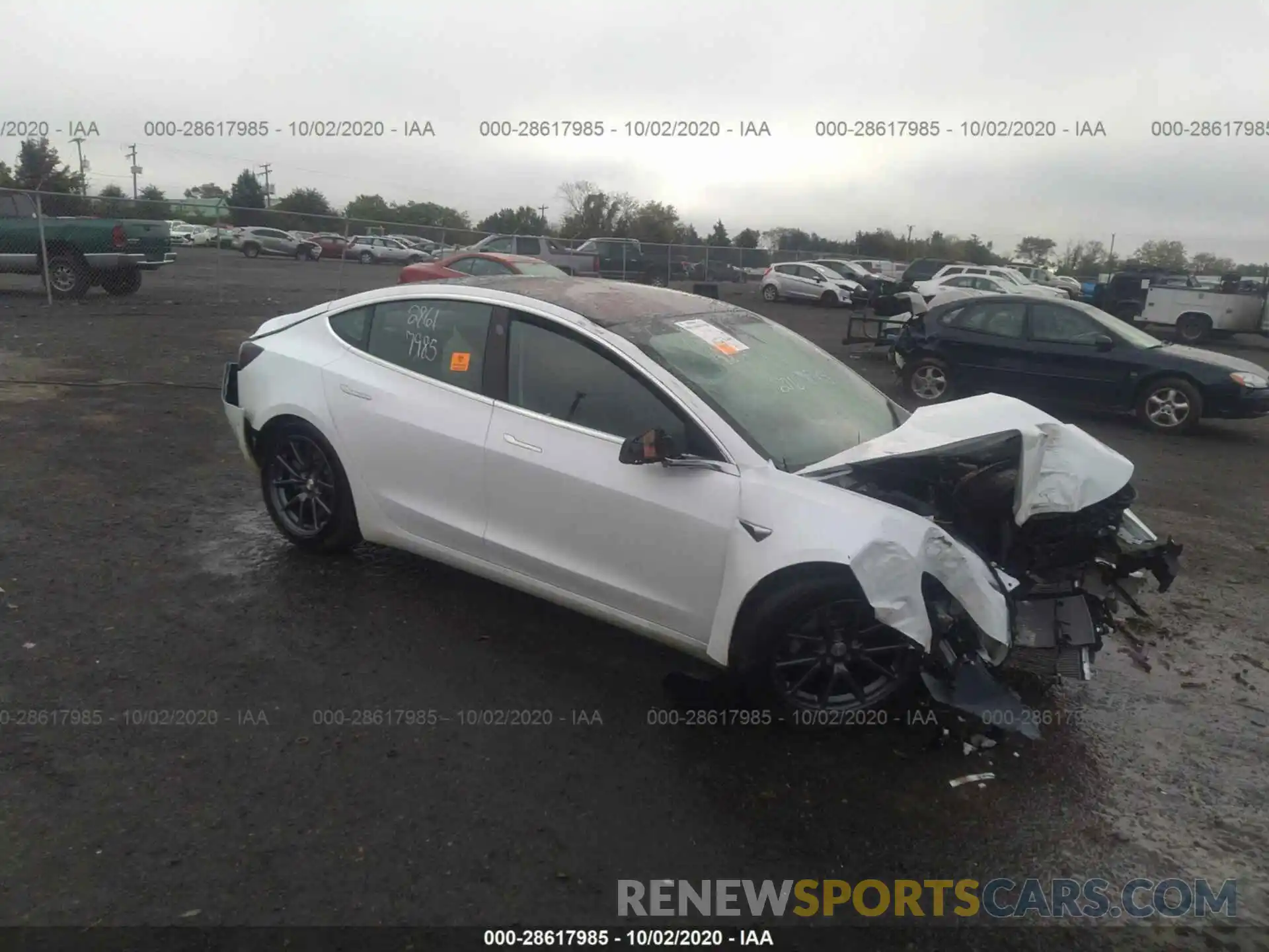 1 Photograph of a damaged car 5YJ3E1EB2KF437422 TESLA MODEL 3 2019
