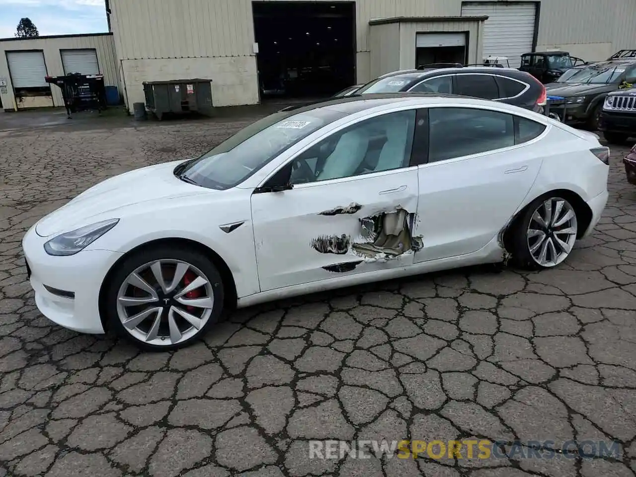 1 Photograph of a damaged car 5YJ3E1EB2KF440367 TESLA MODEL 3 2019