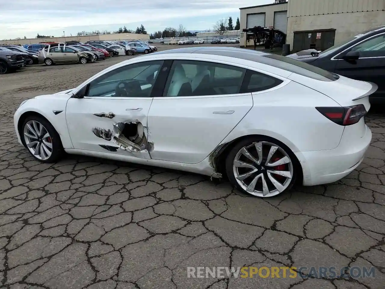 2 Photograph of a damaged car 5YJ3E1EB2KF440367 TESLA MODEL 3 2019