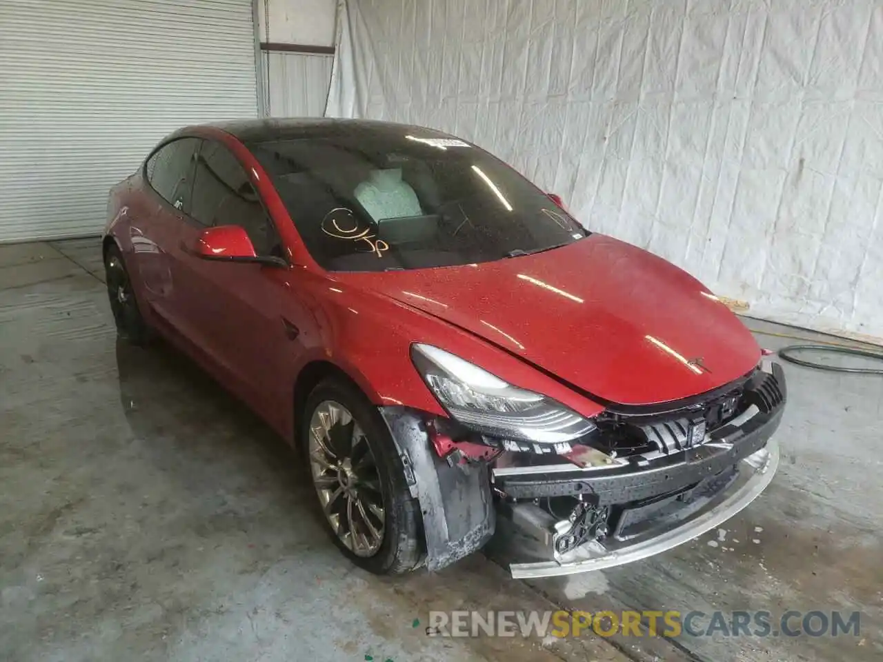 1 Photograph of a damaged car 5YJ3E1EB2KF440370 TESLA MODEL 3 2019