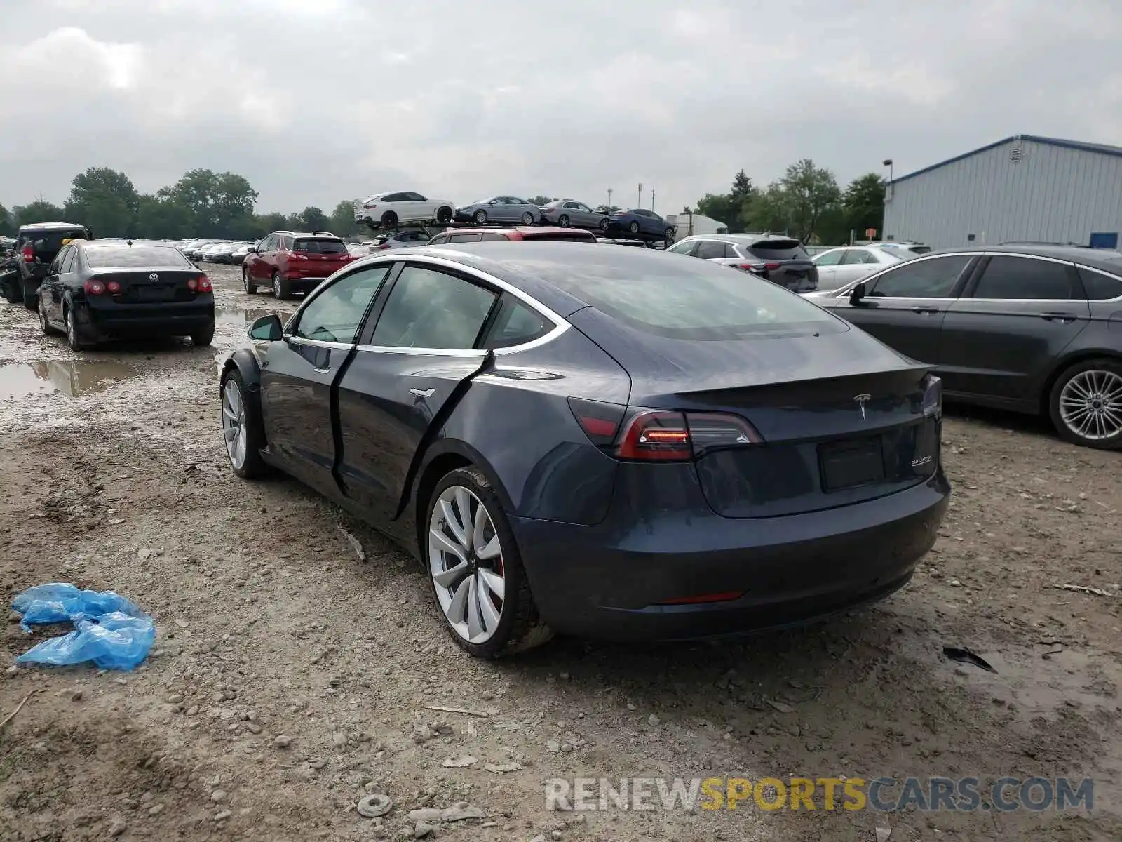 3 Photograph of a damaged car 5YJ3E1EB2KF441633 TESLA MODEL 3 2019