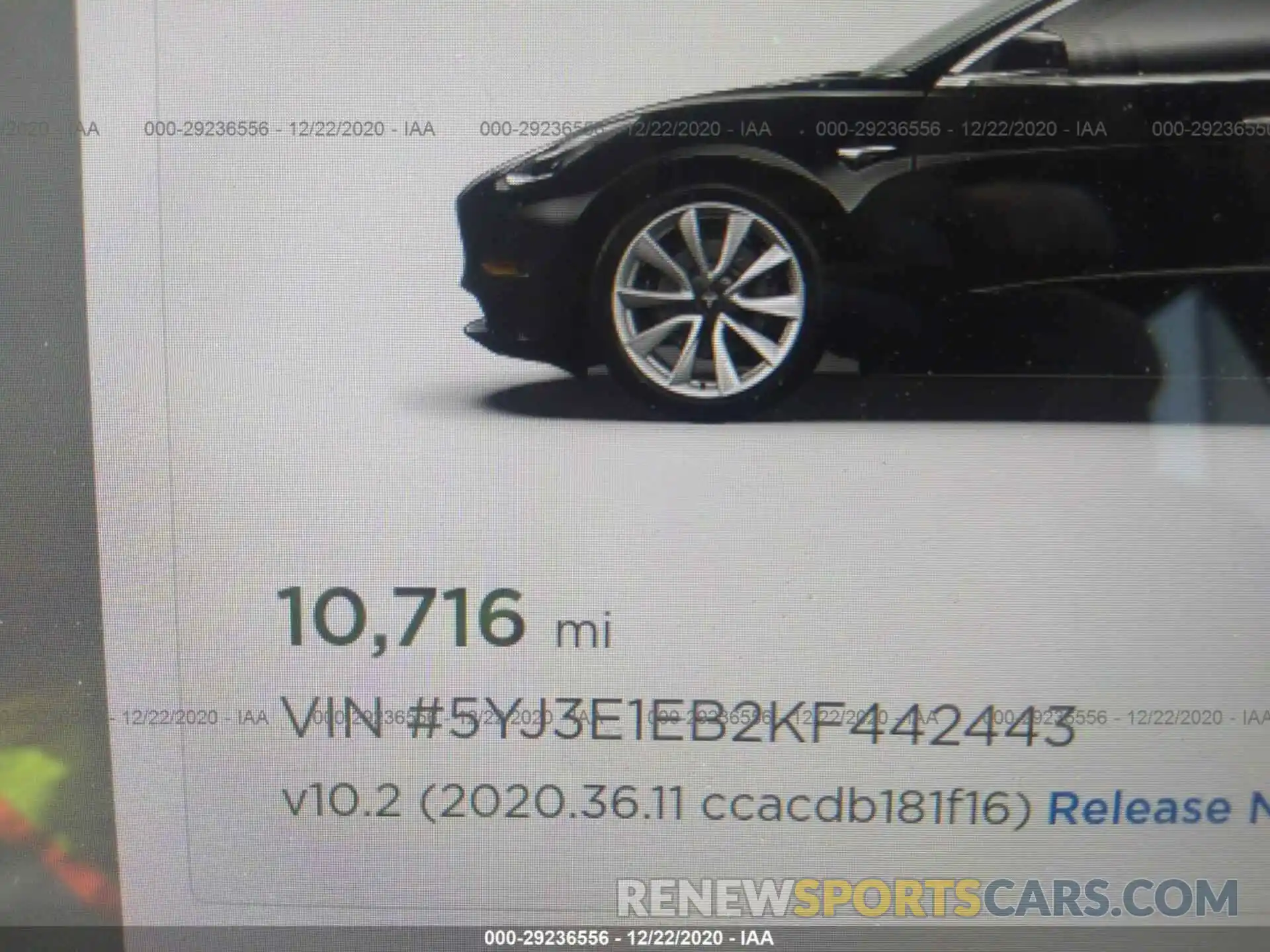 7 Photograph of a damaged car 5YJ3E1EB2KF442443 TESLA MODEL 3 2019