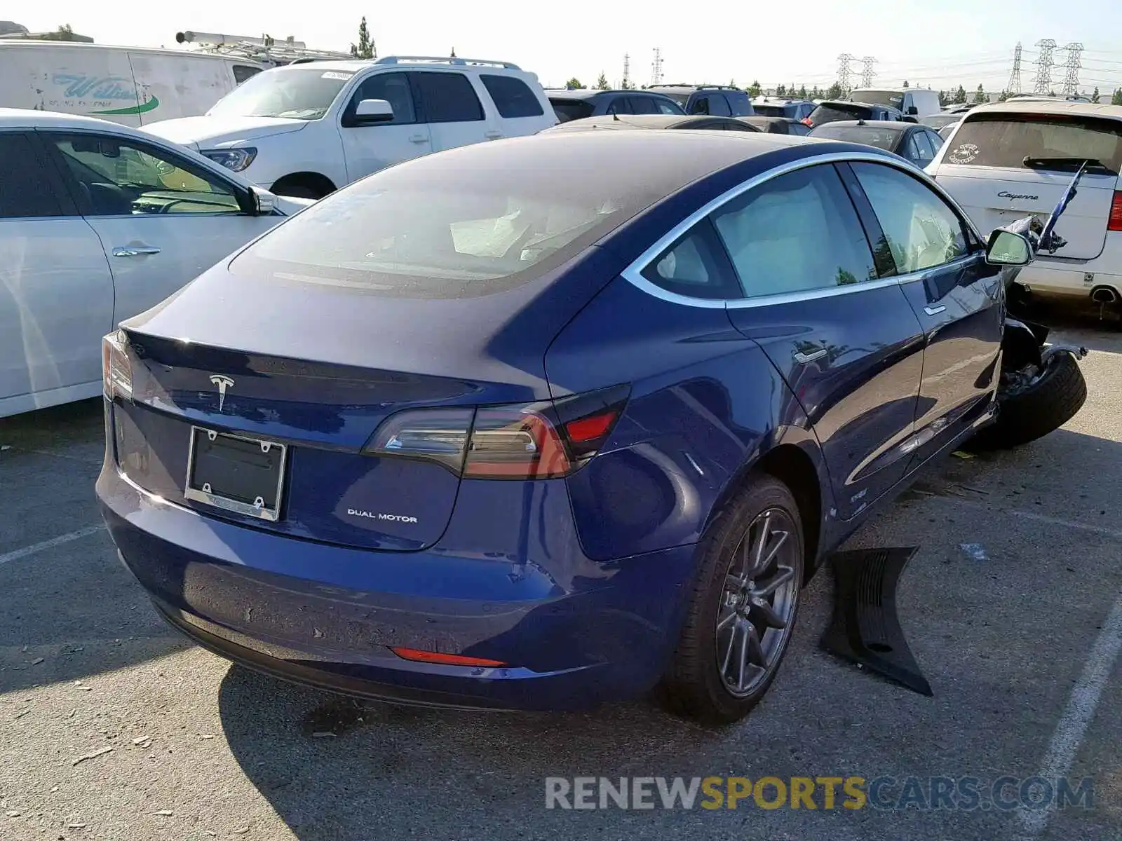 4 Photograph of a damaged car 5YJ3E1EB2KF450560 TESLA MODEL 3 2019