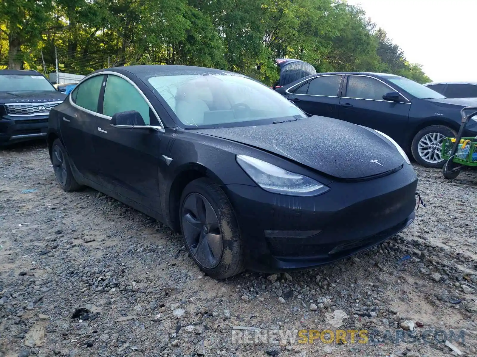 1 Photograph of a damaged car 5YJ3E1EB2KF450641 TESLA MODEL 3 2019