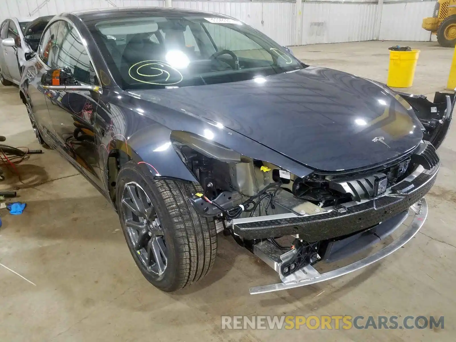 1 Photograph of a damaged car 5YJ3E1EB2KF451949 TESLA MODEL 3 2019